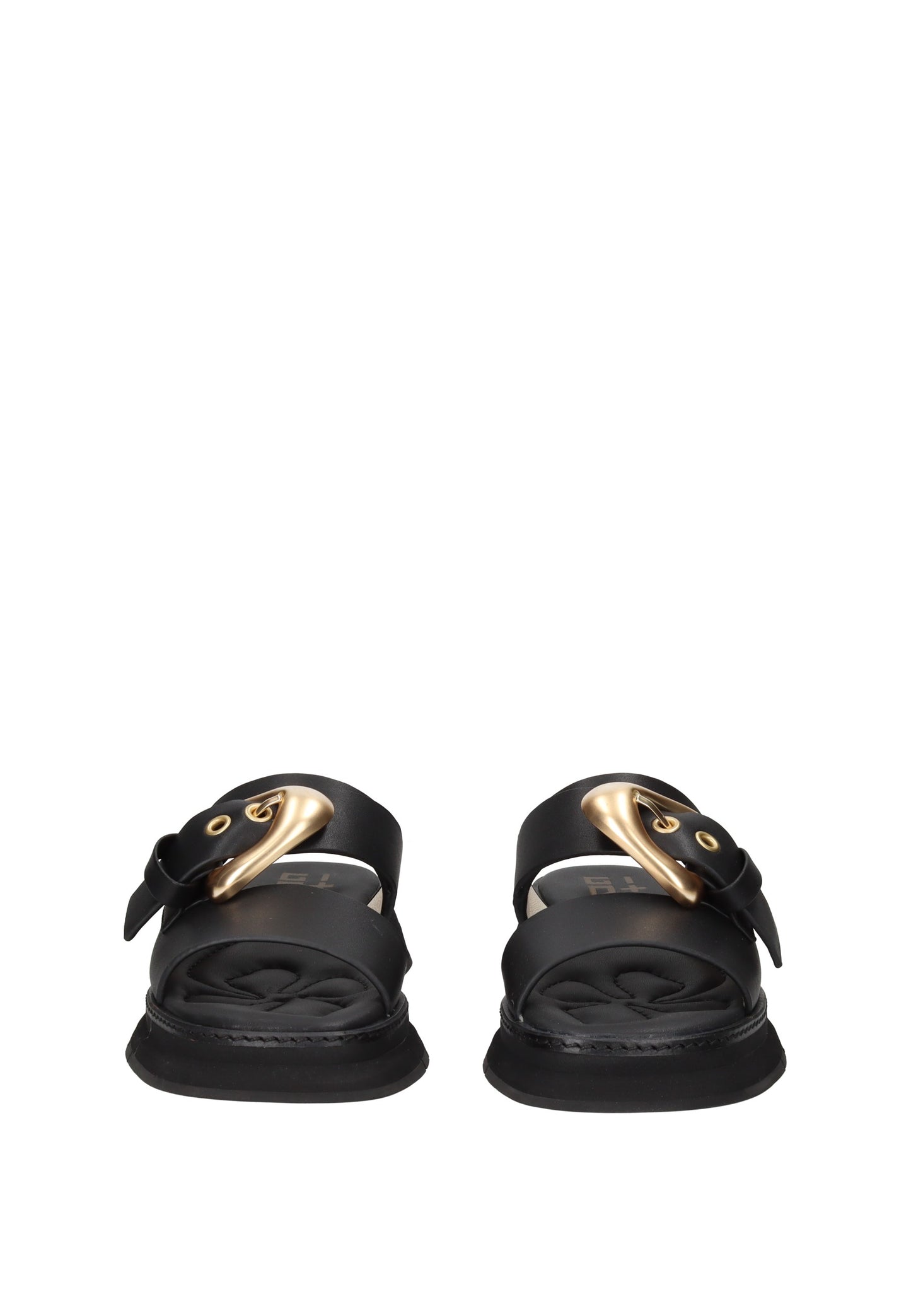 MALVA01A Sandalo GIO + in pelle nera con fibbia elegante, ideale per l'estate e il comfort quotidiano.