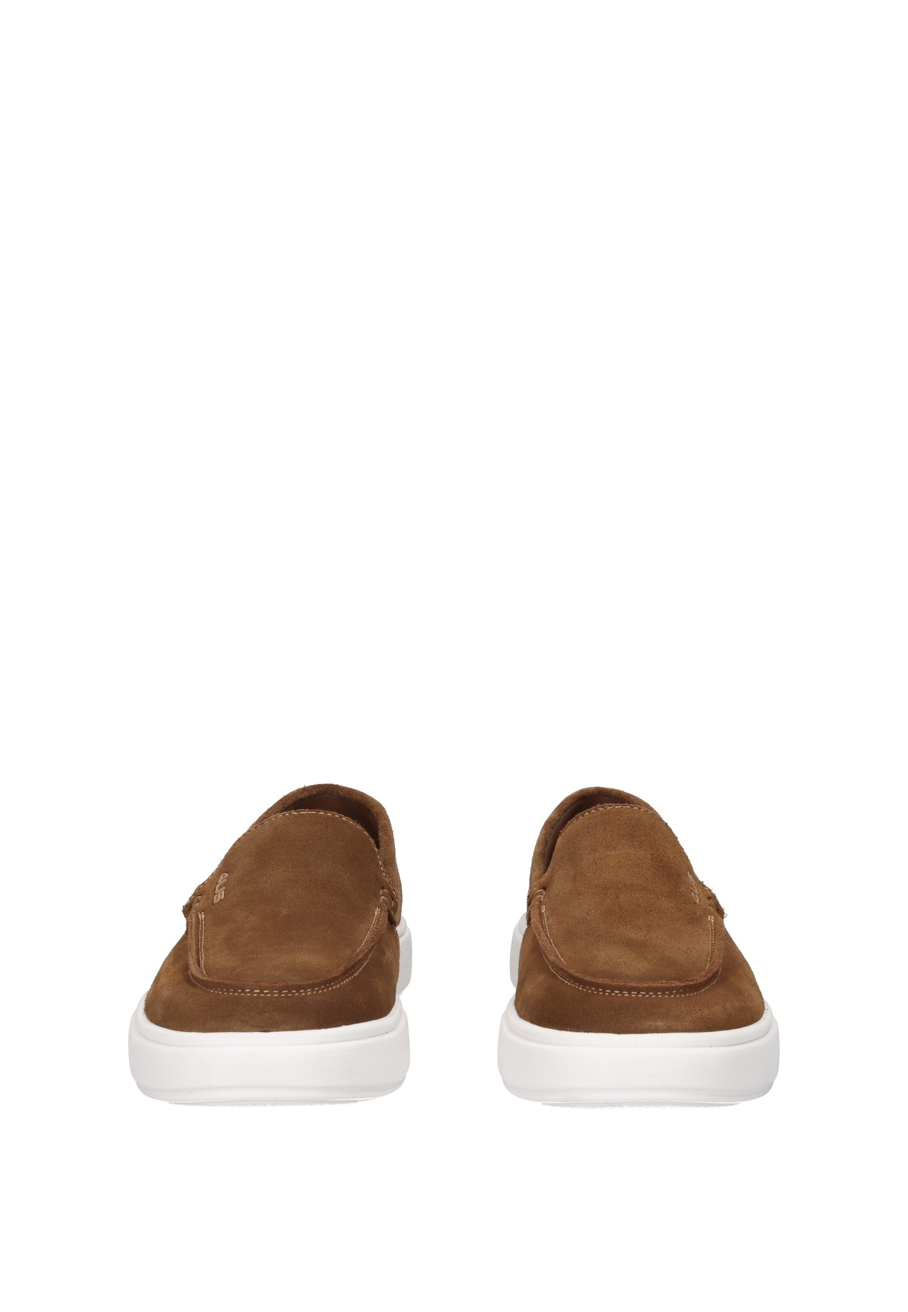 HM25045-01 Mocassino PACIOTTI 4US: rétro shoes in brown suede with a rubber sole for stability and comfort.