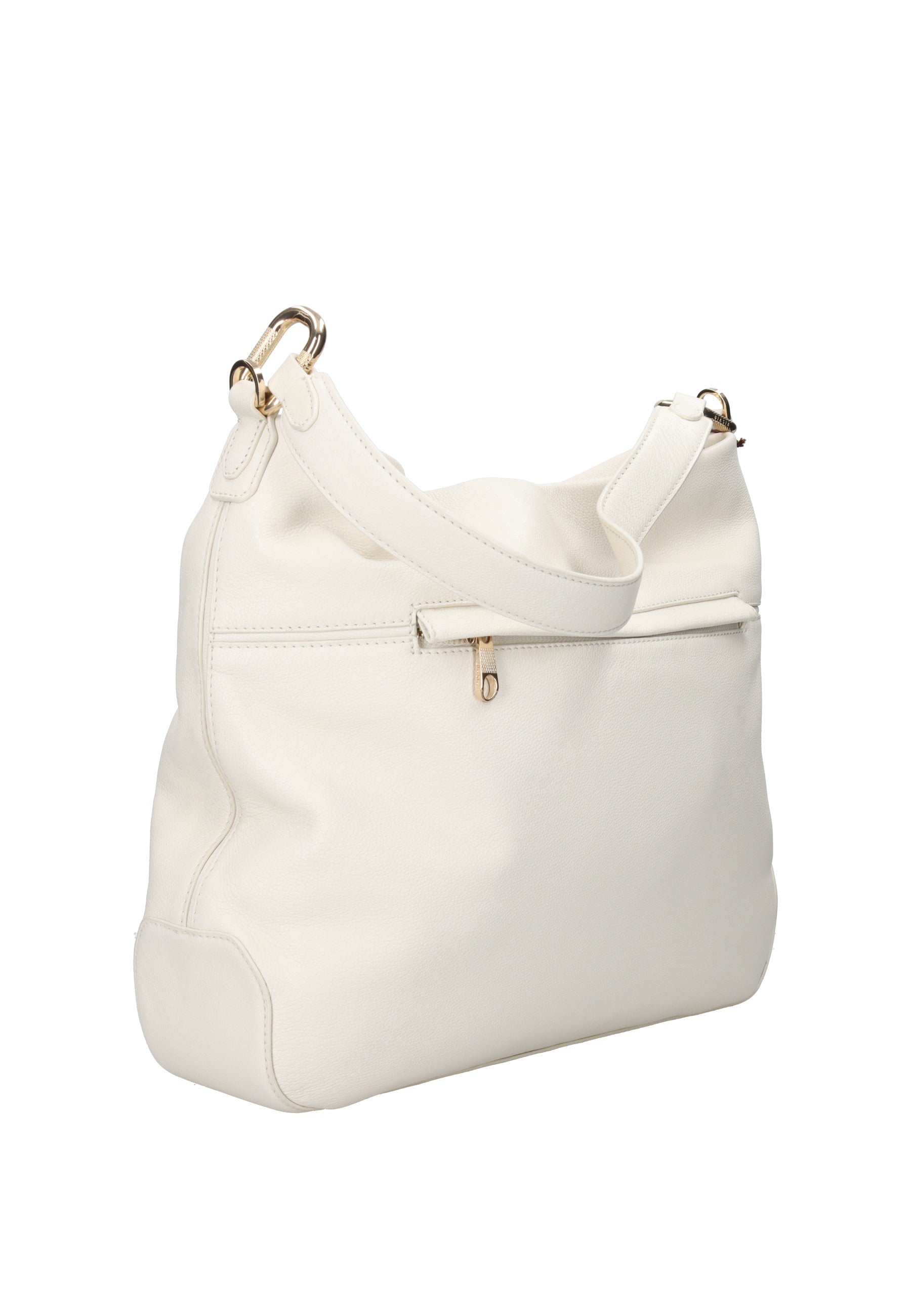 BIBP9E502 Borsa a spalla FRANCESCO BIASIA elegante borsa in pelle nappa bianca con tracolla regolabile.