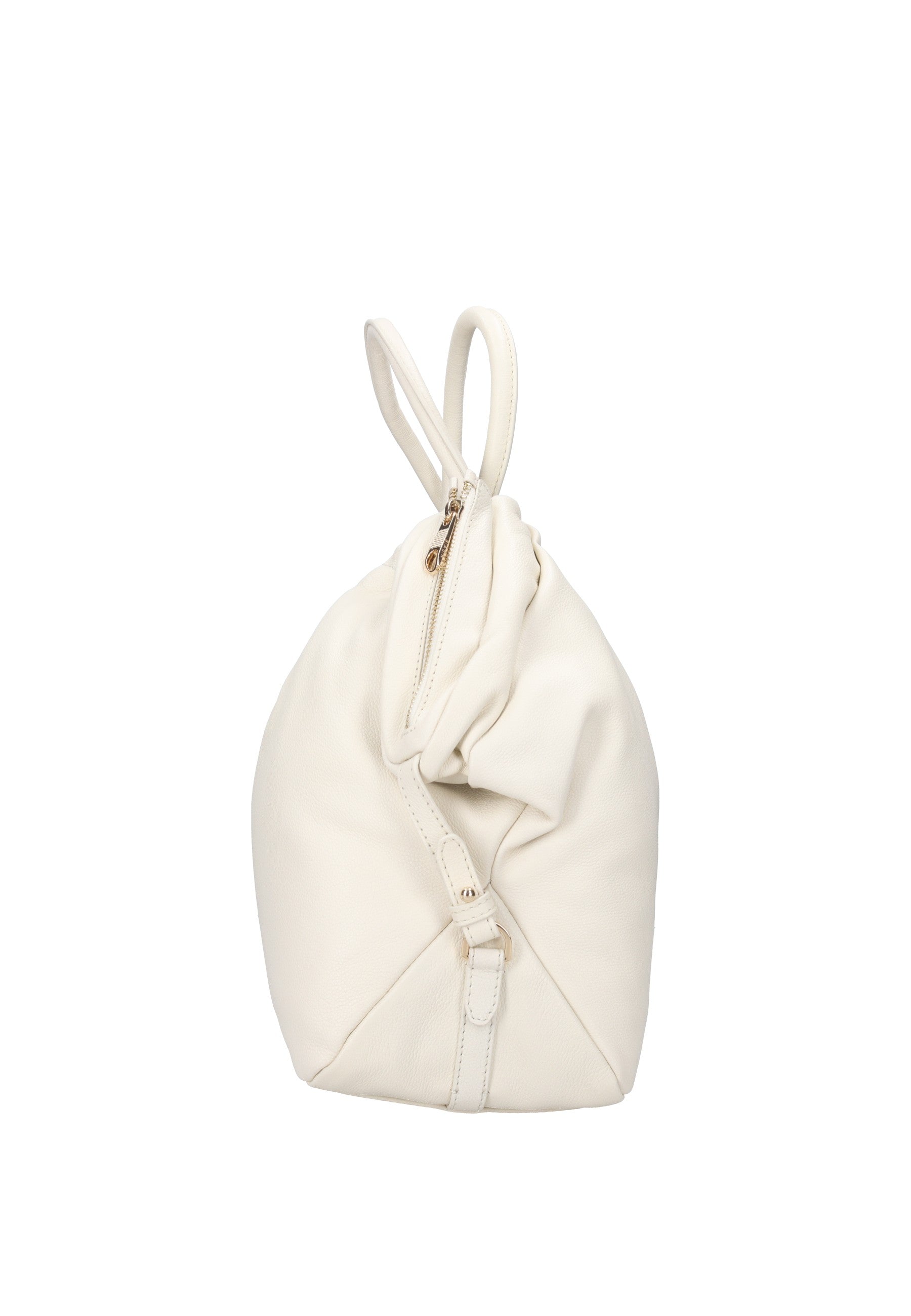 BIBP9E701 Borsa a mano FRANCESCO BIASIA, elegante borsa in pelle nappa bianca con chiusura a zip.