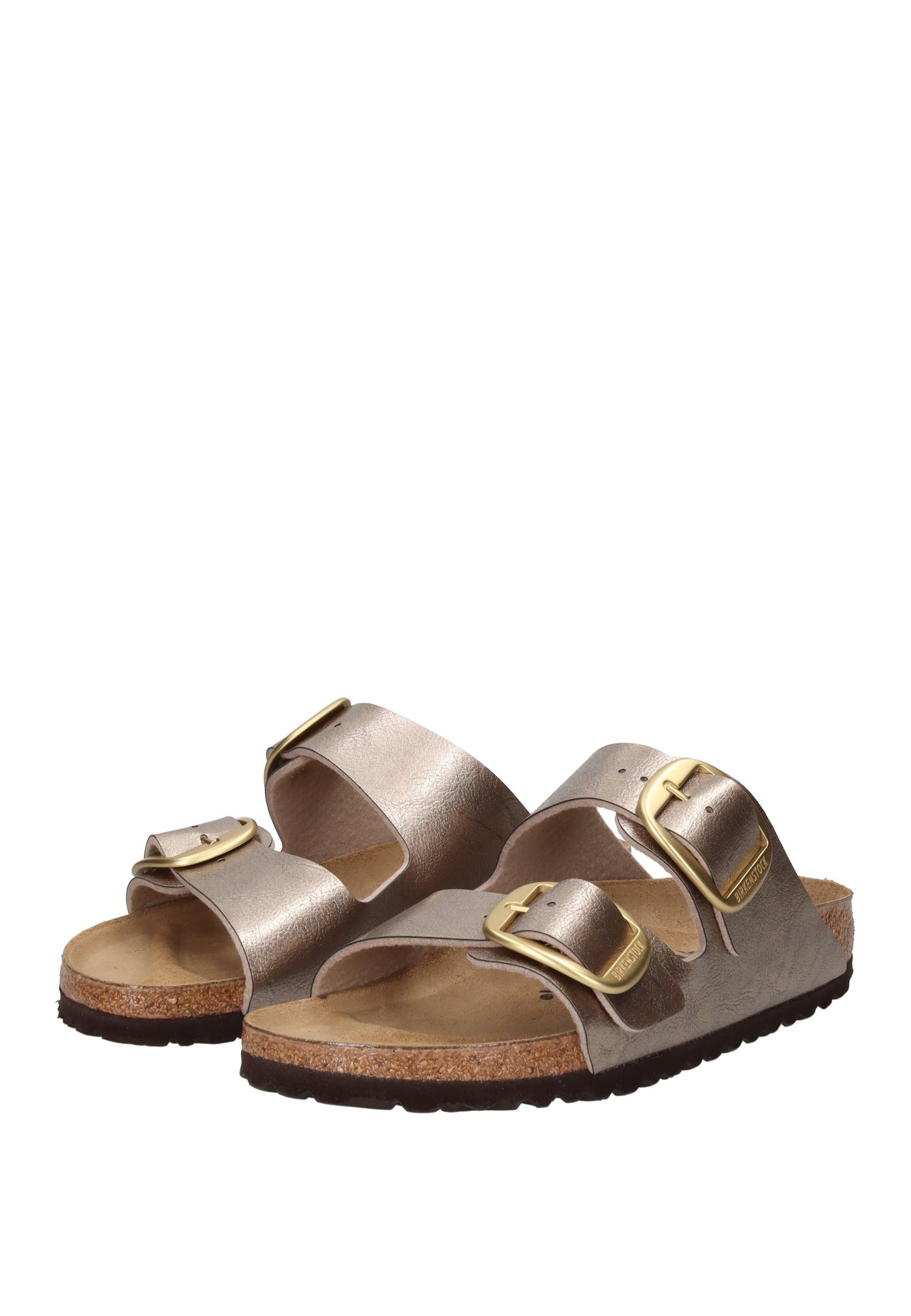 1020882 Sandalo BIRKENSTOCK in color oro con due cinturini e fibbie regolabili, sughero e lattice