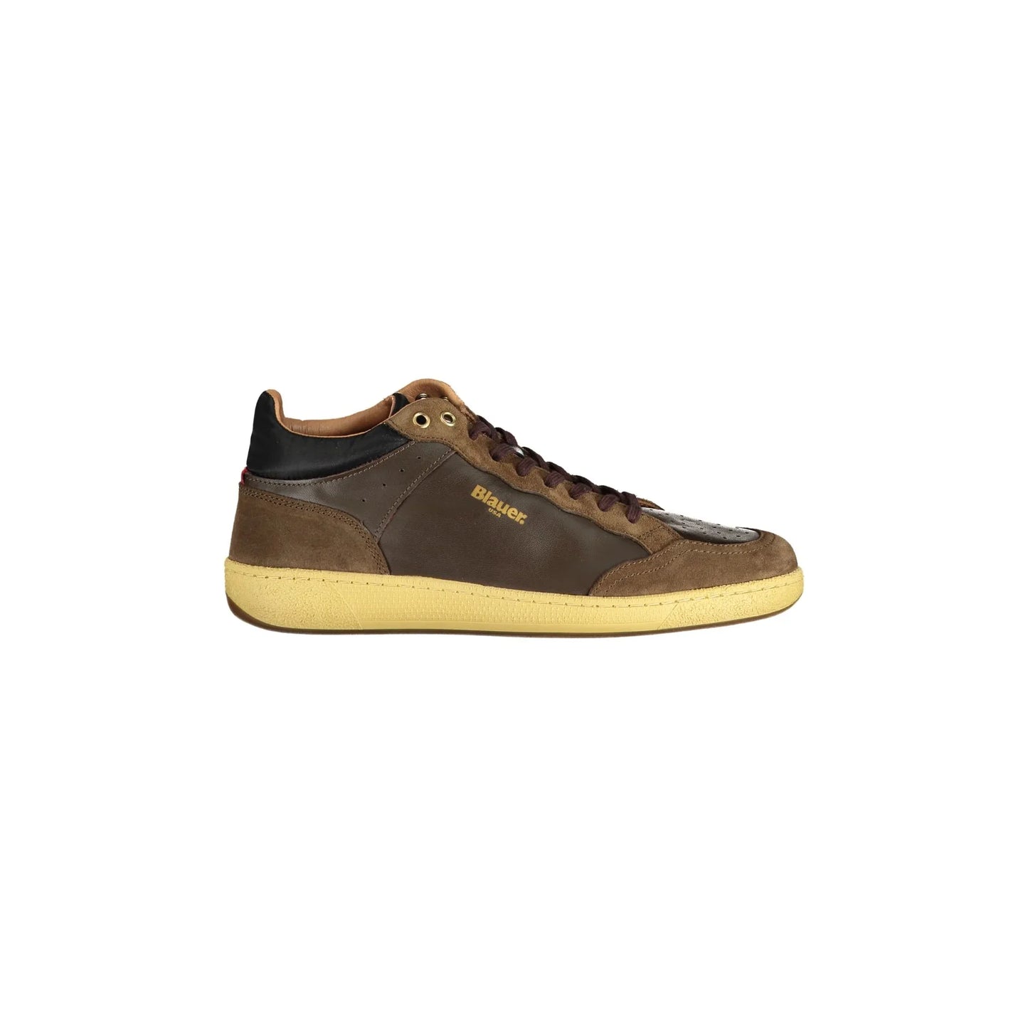 BLAUER Herren-Sneaker in Braun mit kontrastierenden Details