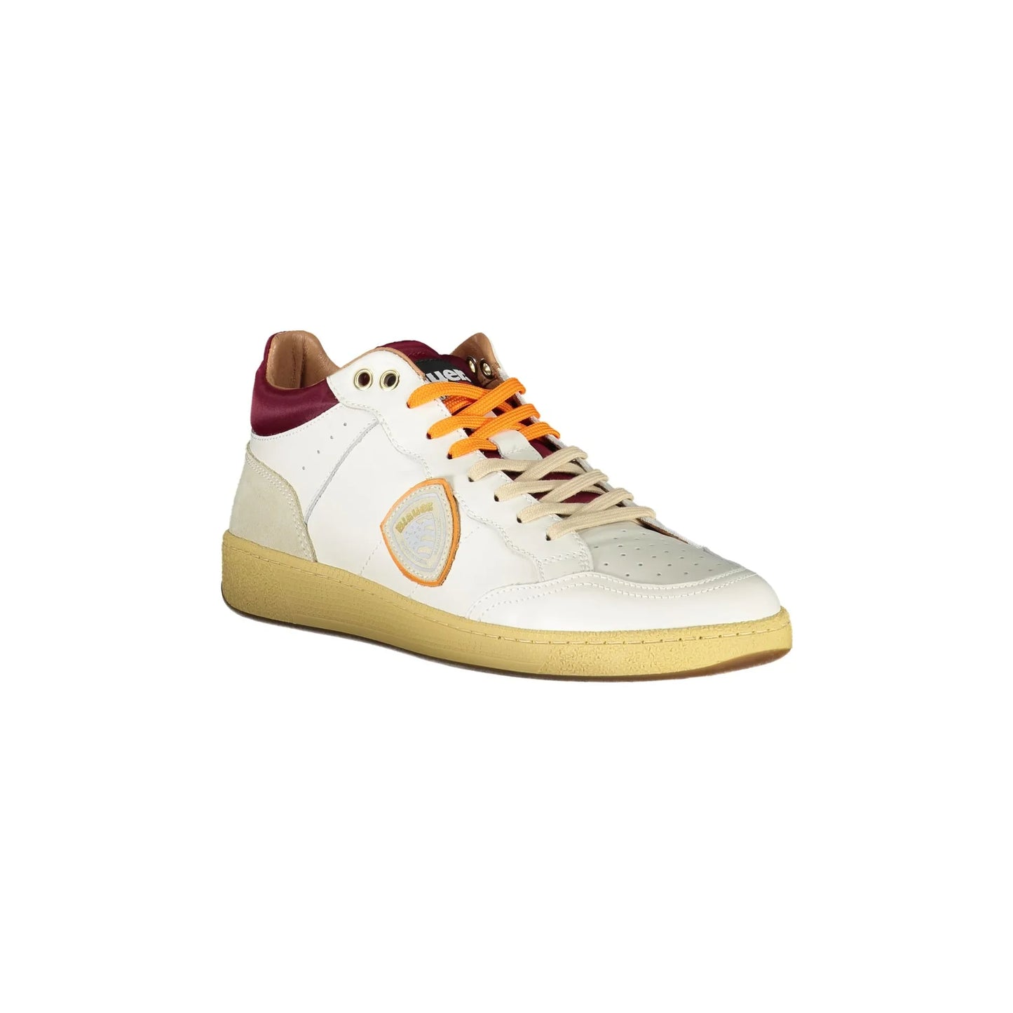 Weiße Herren-Sneaker von BLAUER mit kontrastierenden Details