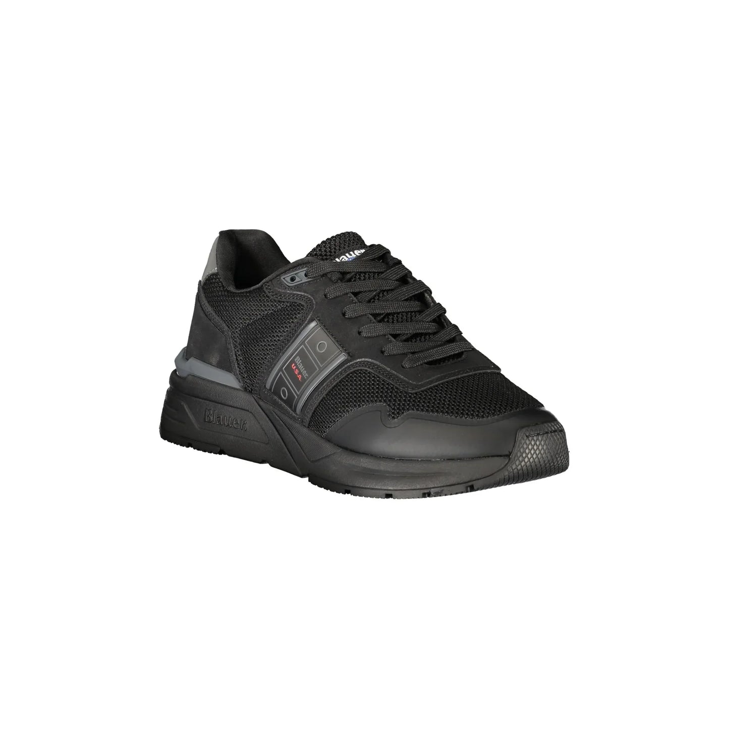 Schwarze Herren-Sneaker von BLAUER mit Schnürsenkeln und kontrastierenden Details