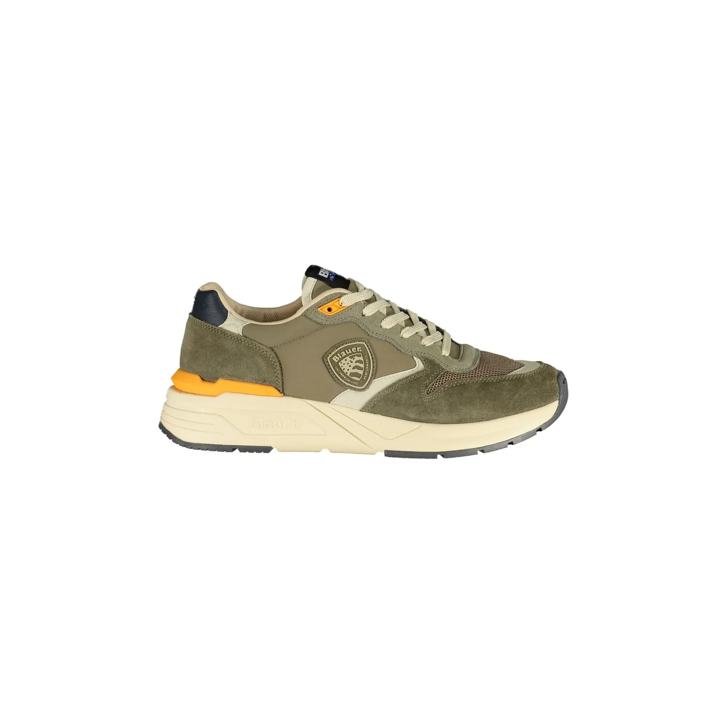 BLAUER Herren-Sneaker in Grün mit kontrastierenden Details und Logo