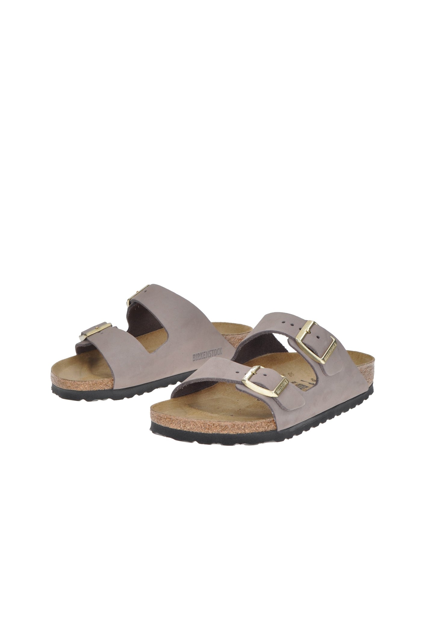 Sandalo BIRKENSTOCK Arizona in pelle con plantare anatomico e suola in EVA, cinturini regolabili con fibbie metalliche.