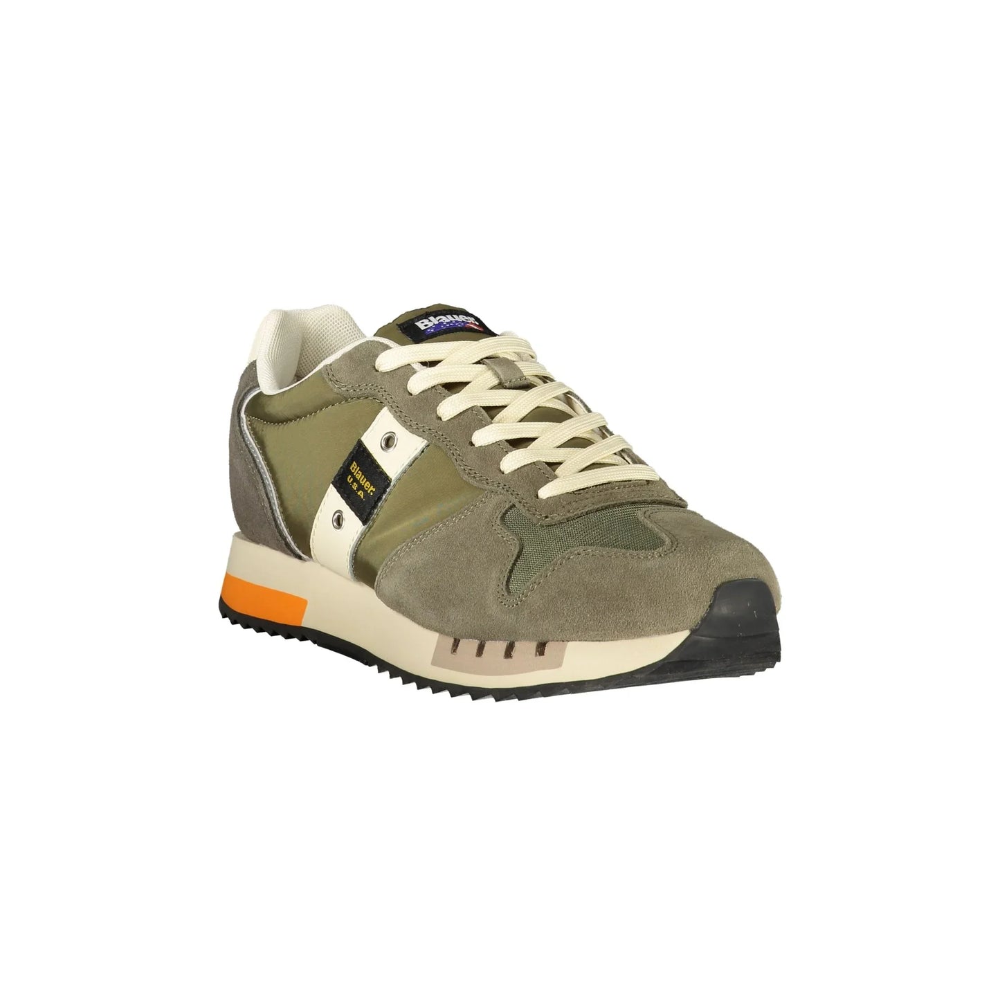 BLAUER Herren-Sneaker in Grün mit kontrastierenden Details und Logo