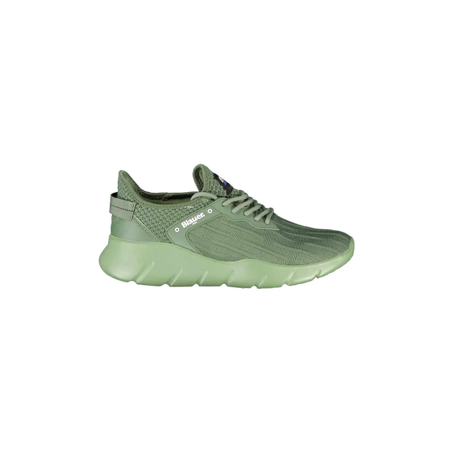 BLAUER Sneakers Uomo Verdi con Lacci e Dettagli a Contrasto
