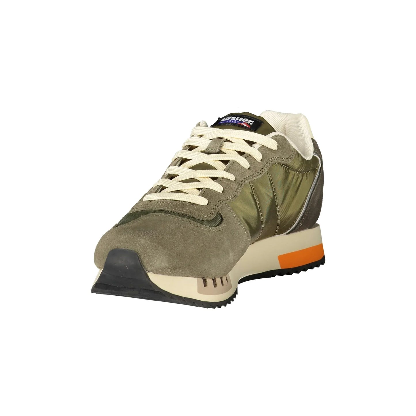BLAUER Herren-Sneaker in Grün mit kontrastierenden Details und Logo