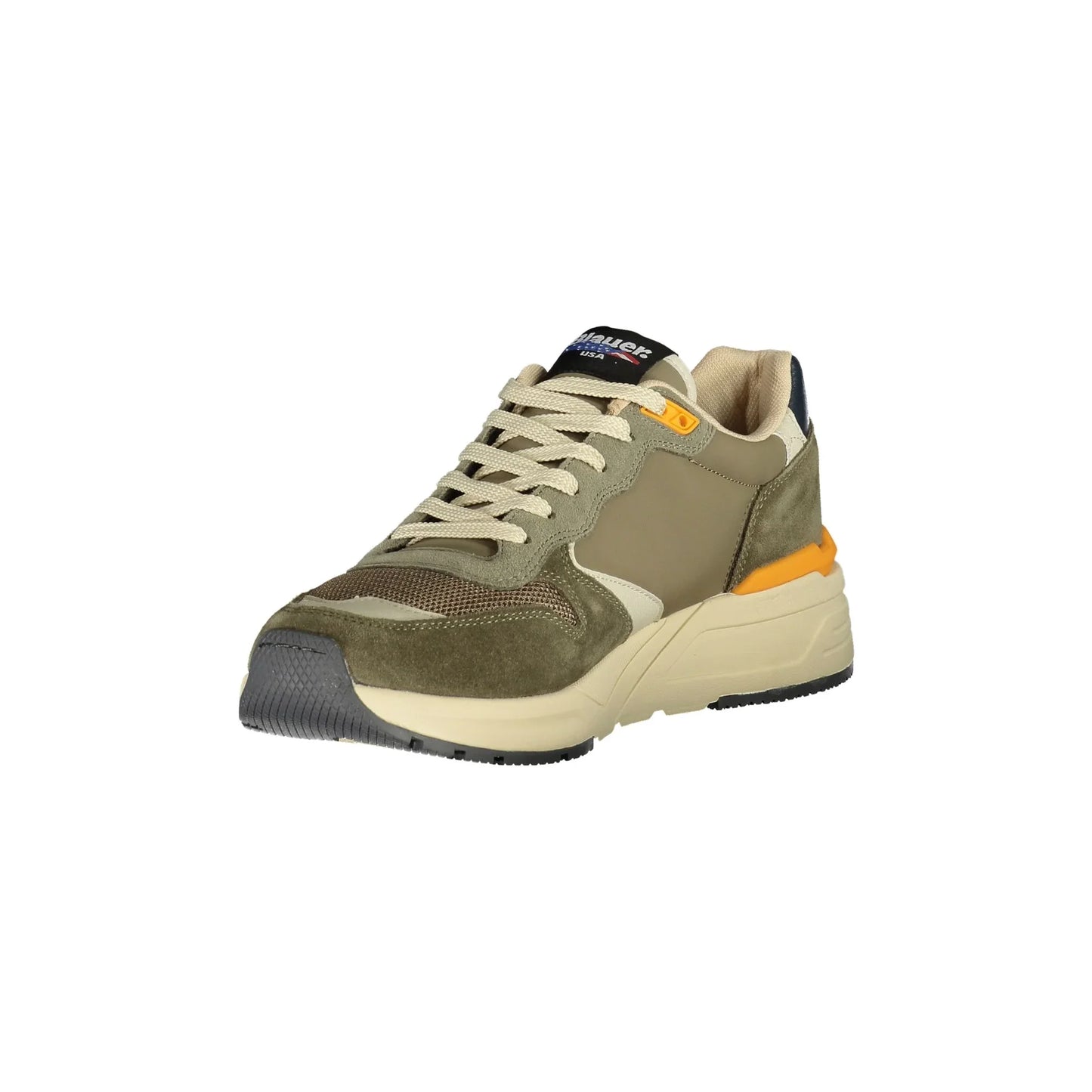 BLAUER Herren-Sneaker in Grün mit kontrastierenden Details und Logo