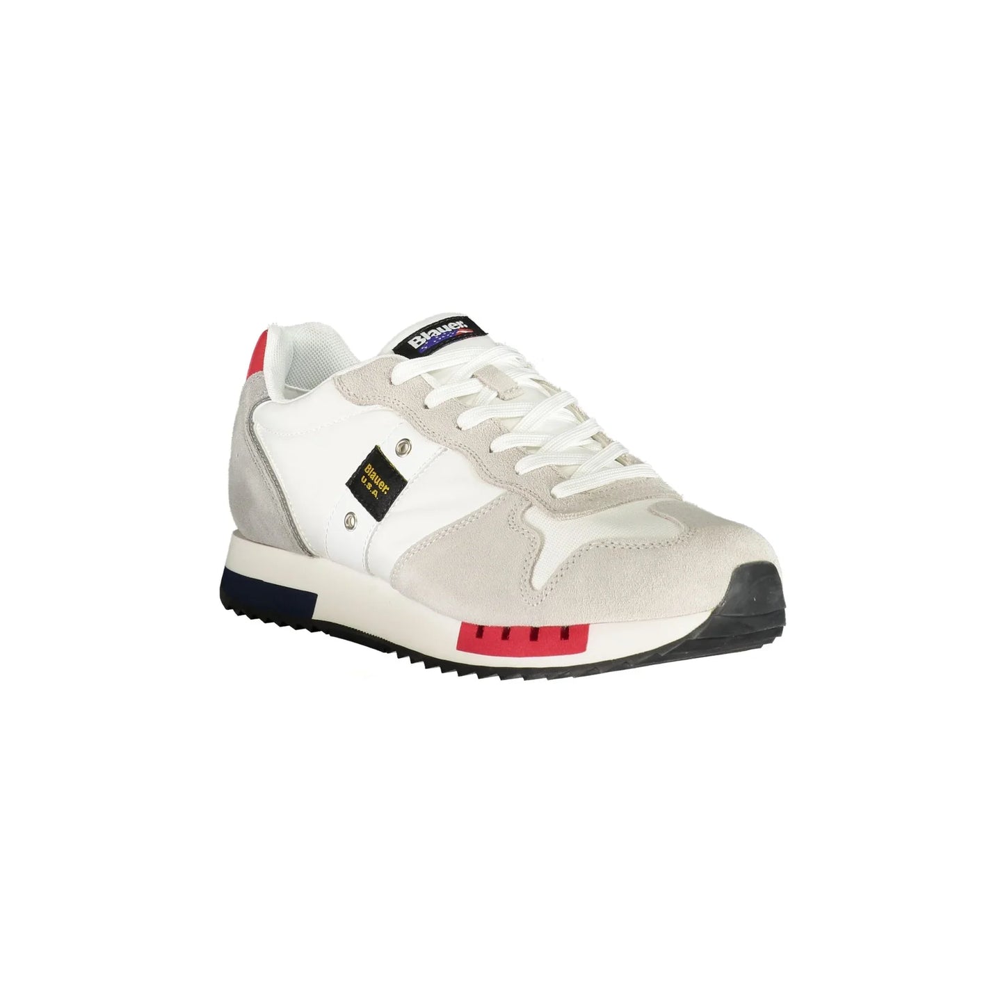 BLAUER Herren-Sportschuhe in Weiß mit Schnürung und kontrastierenden Details