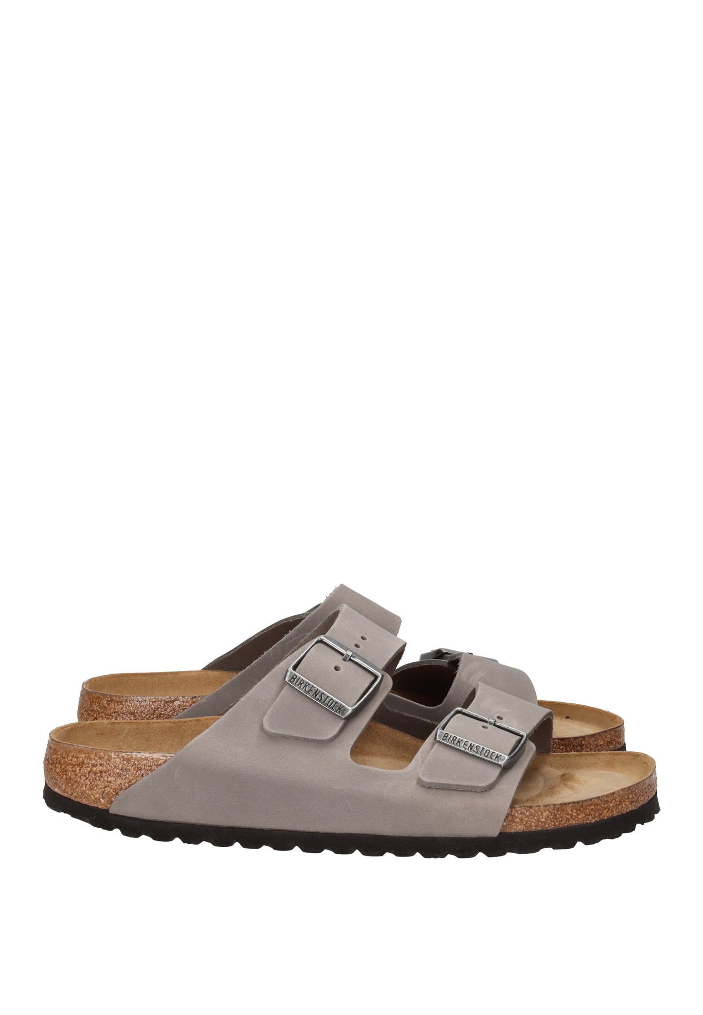 1013645 Sandalo BIRKENSTOCK in grey with adjustable metal buckles and cork-latex footbed.