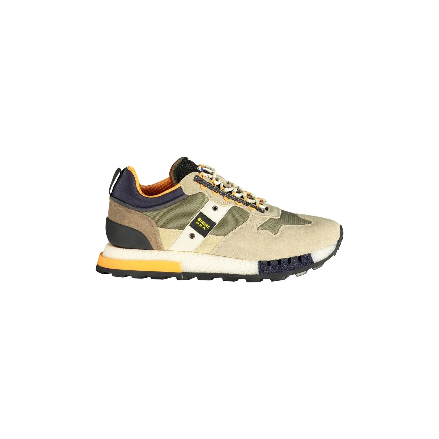 BLAUER Scarpe Sneakers Uomo Verdi con Dettagli a Contrasto