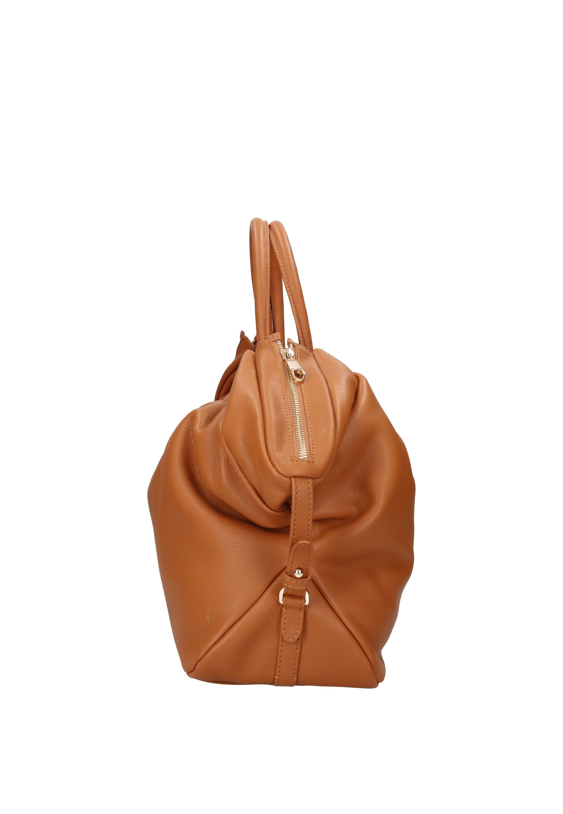 BIBP9E701 Borsa a mano FRANCESCO BIASIA in pelle nappa marrone, design elegante e pratico per ogni occasione.