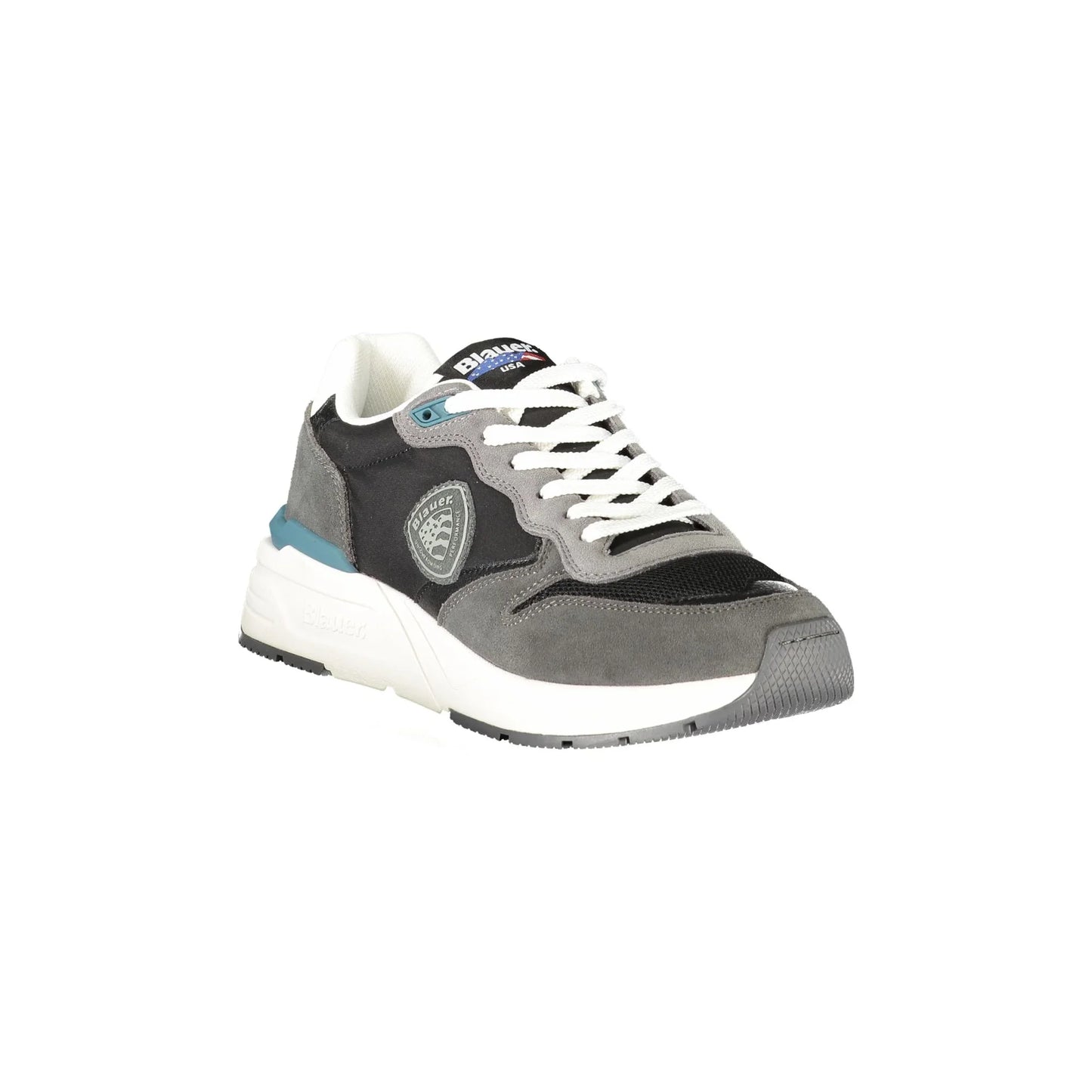 BLAUER Herren-Sneaker in Schwarz mit Details und Logo