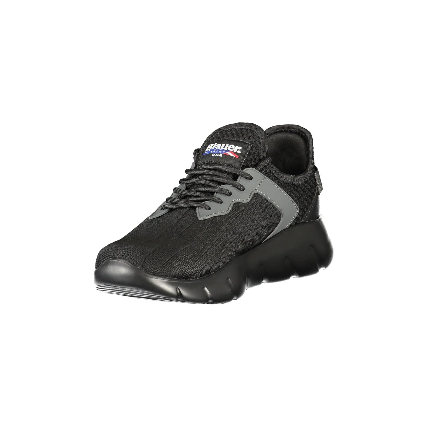 Schwarze Herren-Sneaker von BLAUER mit Schnürsenkeln und kontrastierenden Details