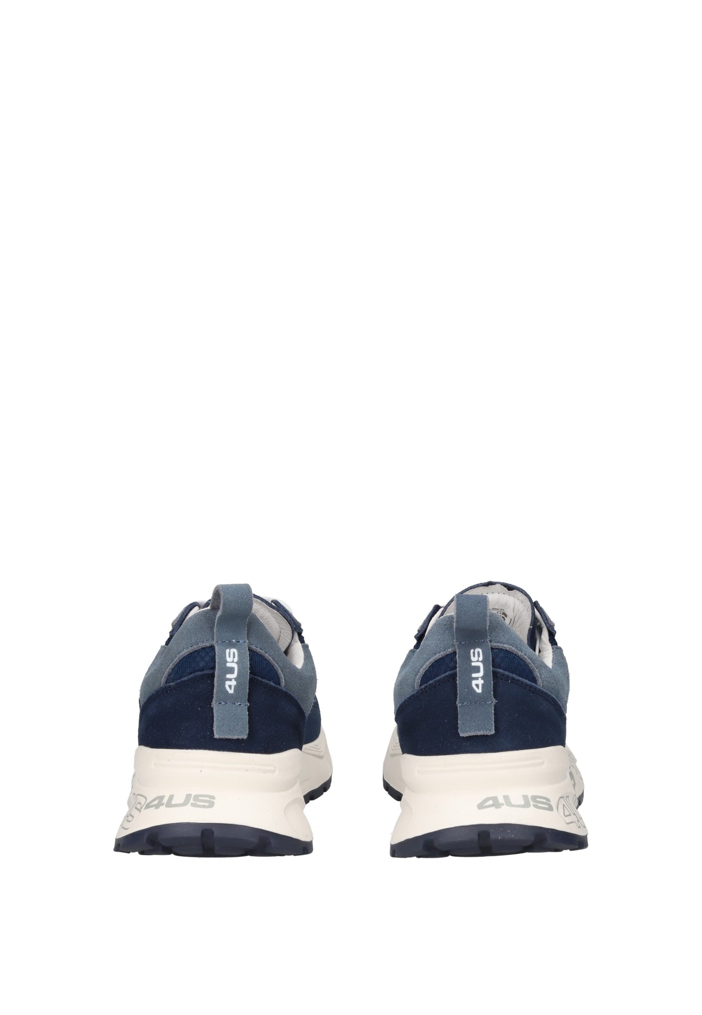 Retro view of 4US-13 sneaker PACIOTTI 4US showcasing stylish navy suede material and comfortable design.