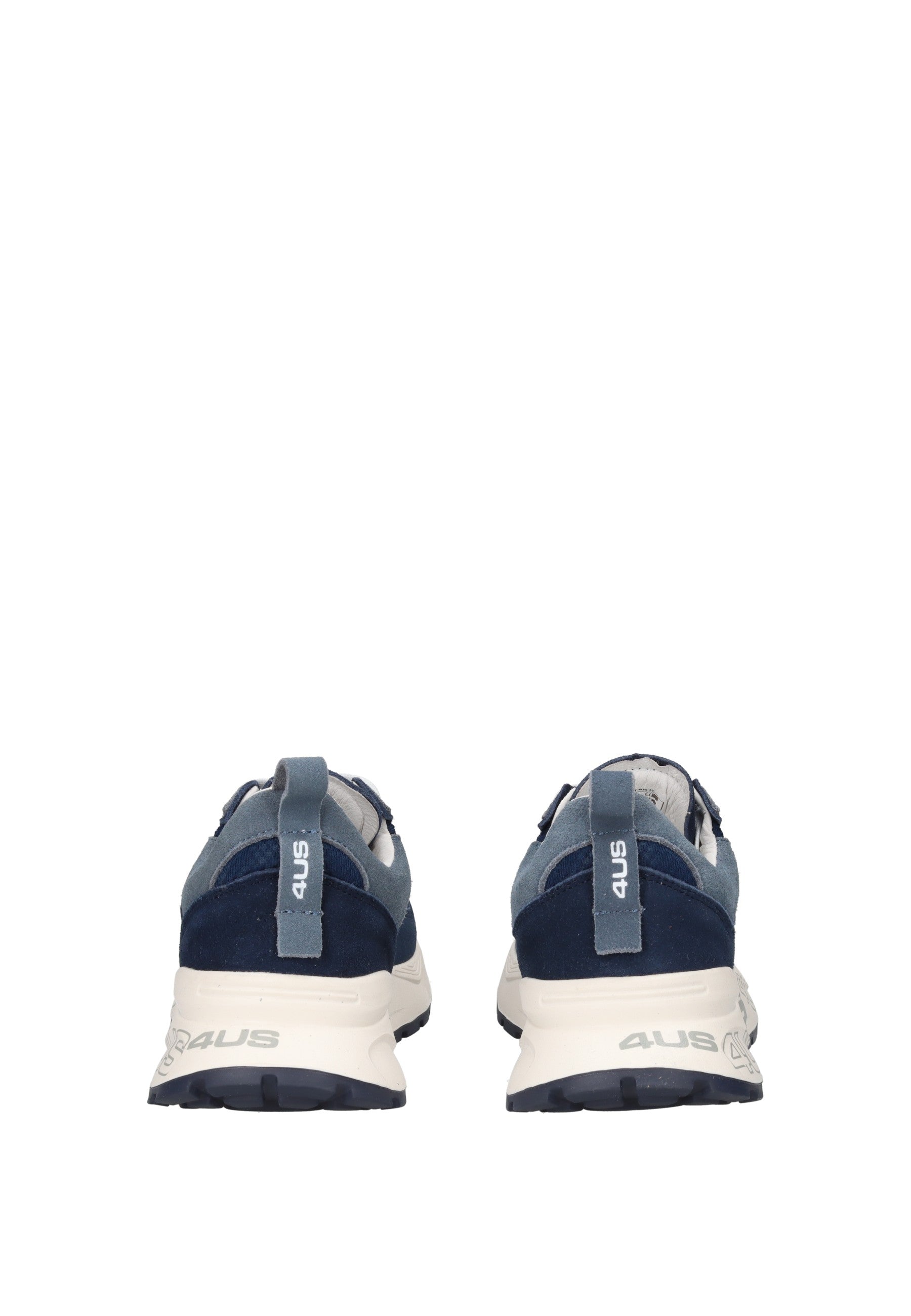 Retro view of 4US-13 sneaker PACIOTTI 4US showcasing stylish navy suede material and comfortable design.
