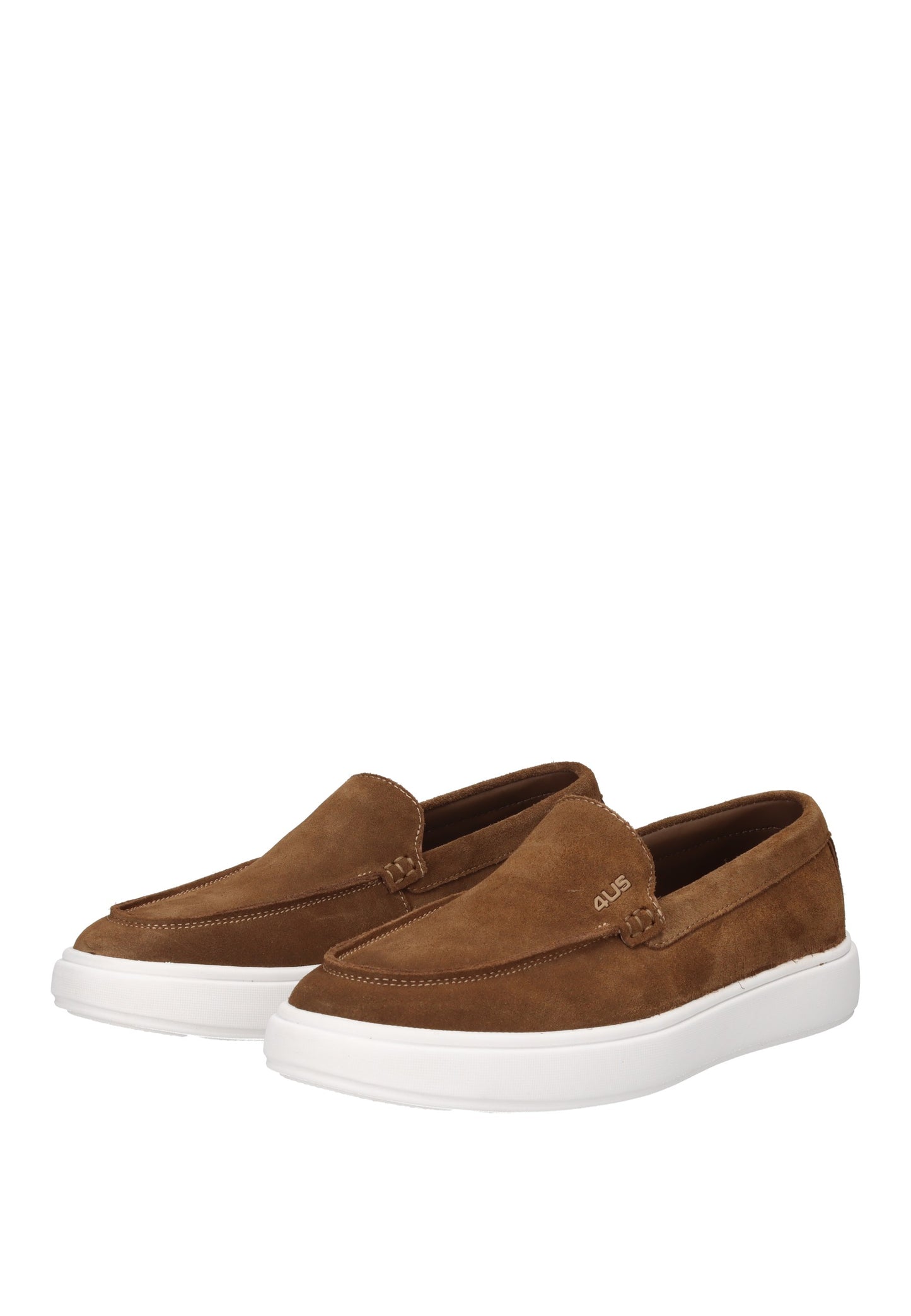 HM25045-01 Mocassino PACIOTTI 4US in pregiato camoscio marrone con fondo gomma e para per comfort e stile.