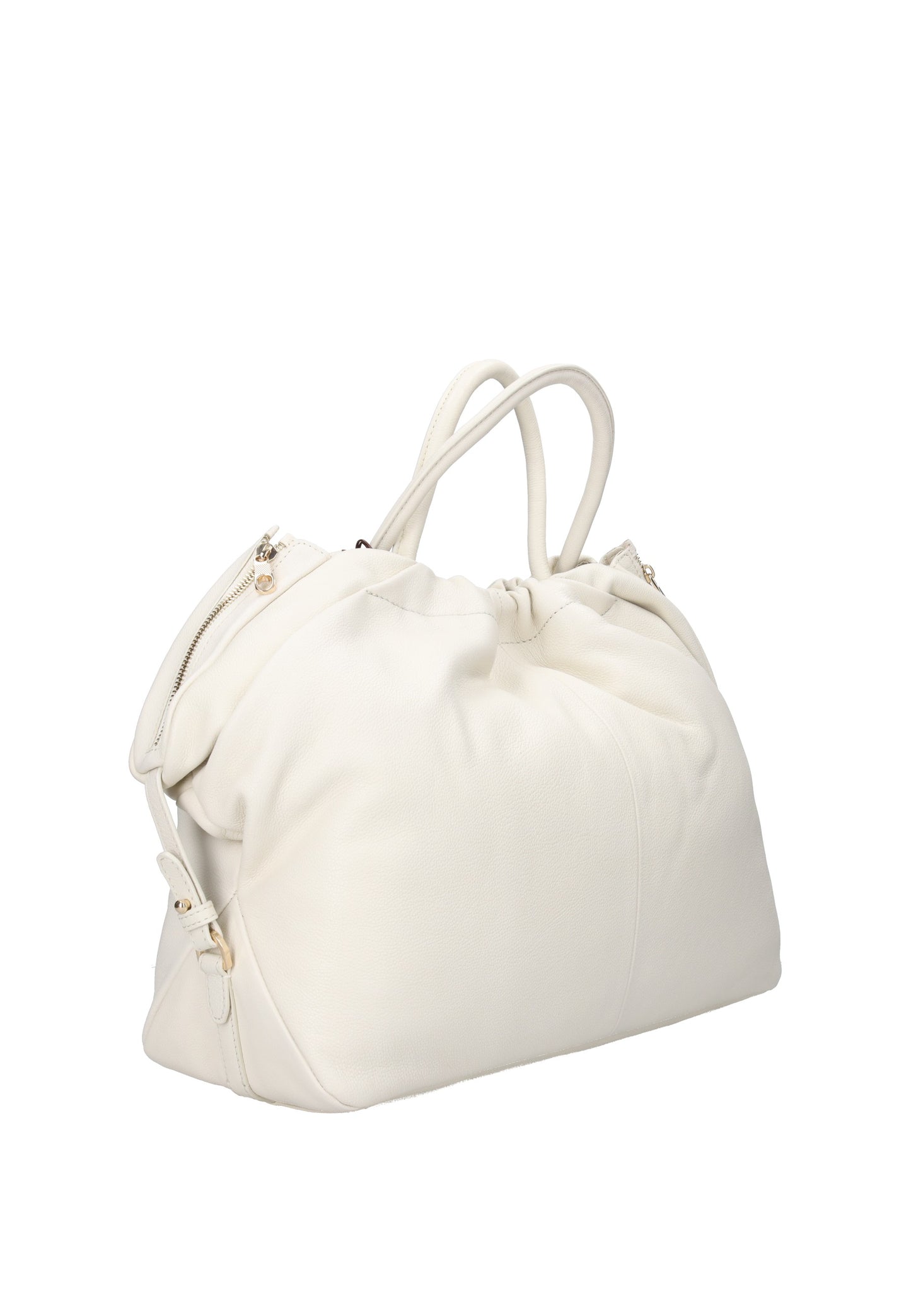 BIBP9E701 Borsa a mano FRANCESCO BIASIA in pelle nappa bianca, elegante e versatile.