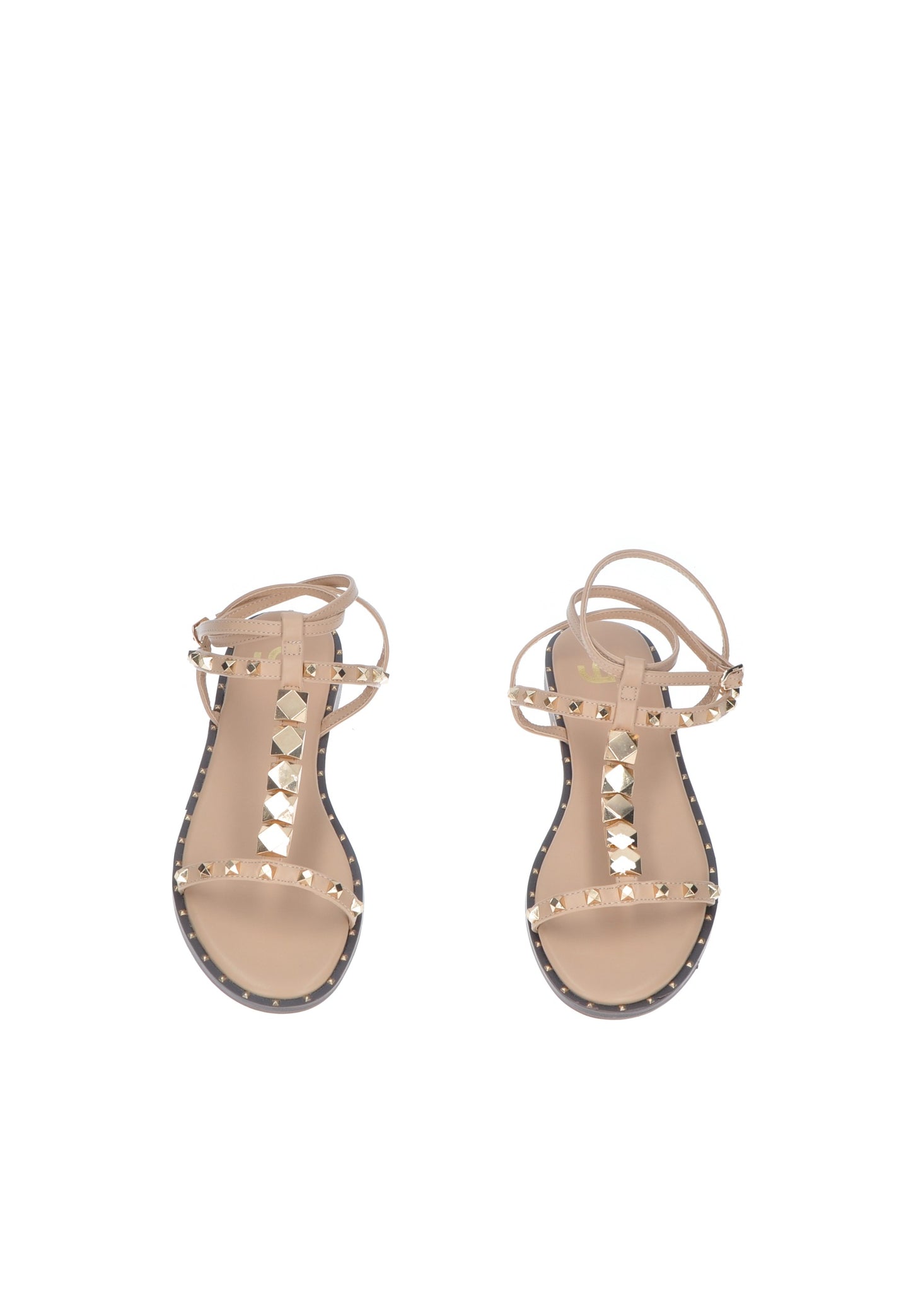 GD243 Sandalo GOLD&GOLD, ecopelle con cinturino, sottopiede imbottito, fondo gomma, tacco 1 cm, stile e comfort.