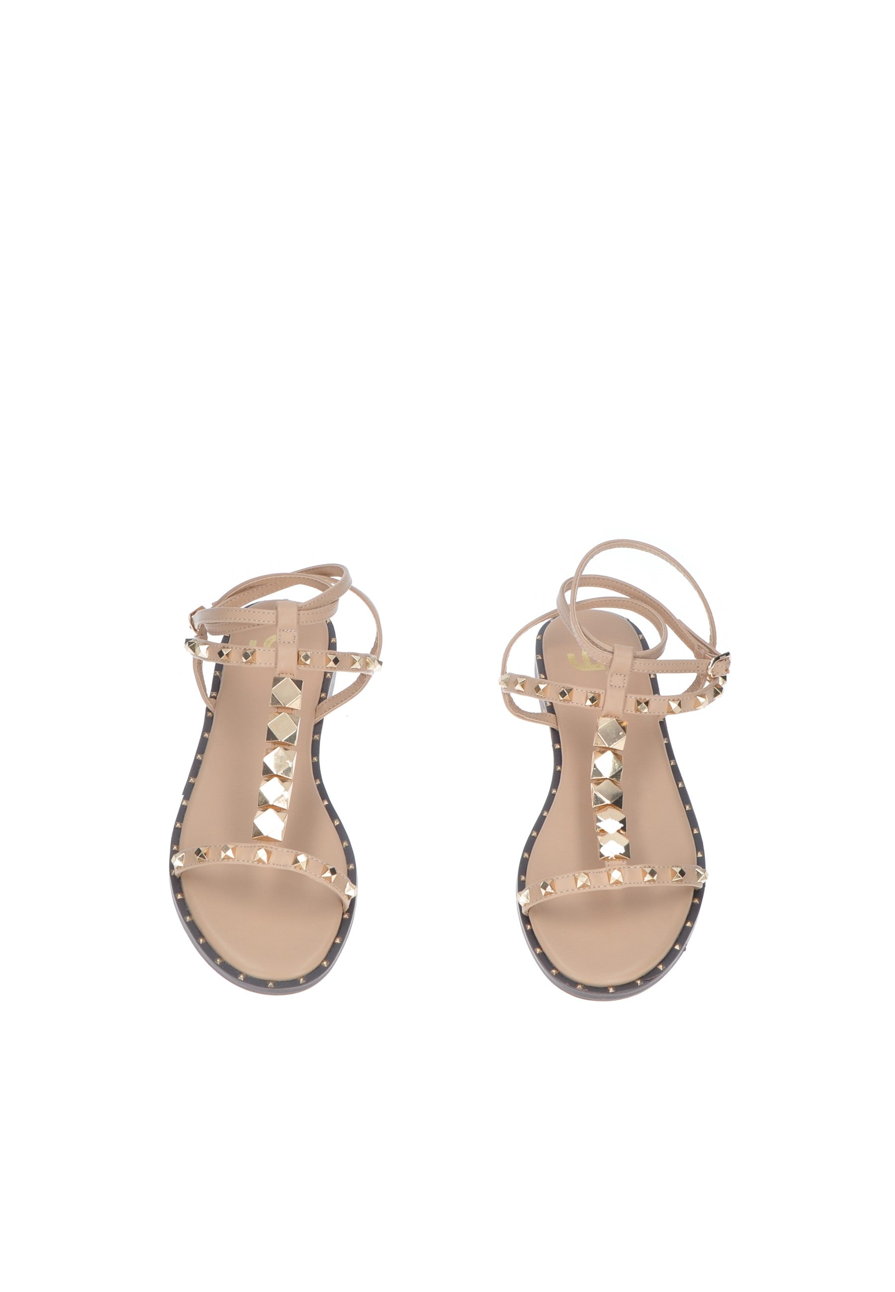 GD243 Sandalo GOLD&GOLD, ecopelle con cinturino, sottopiede imbottito, fondo gomma, tacco 1 cm, stile e comfort.