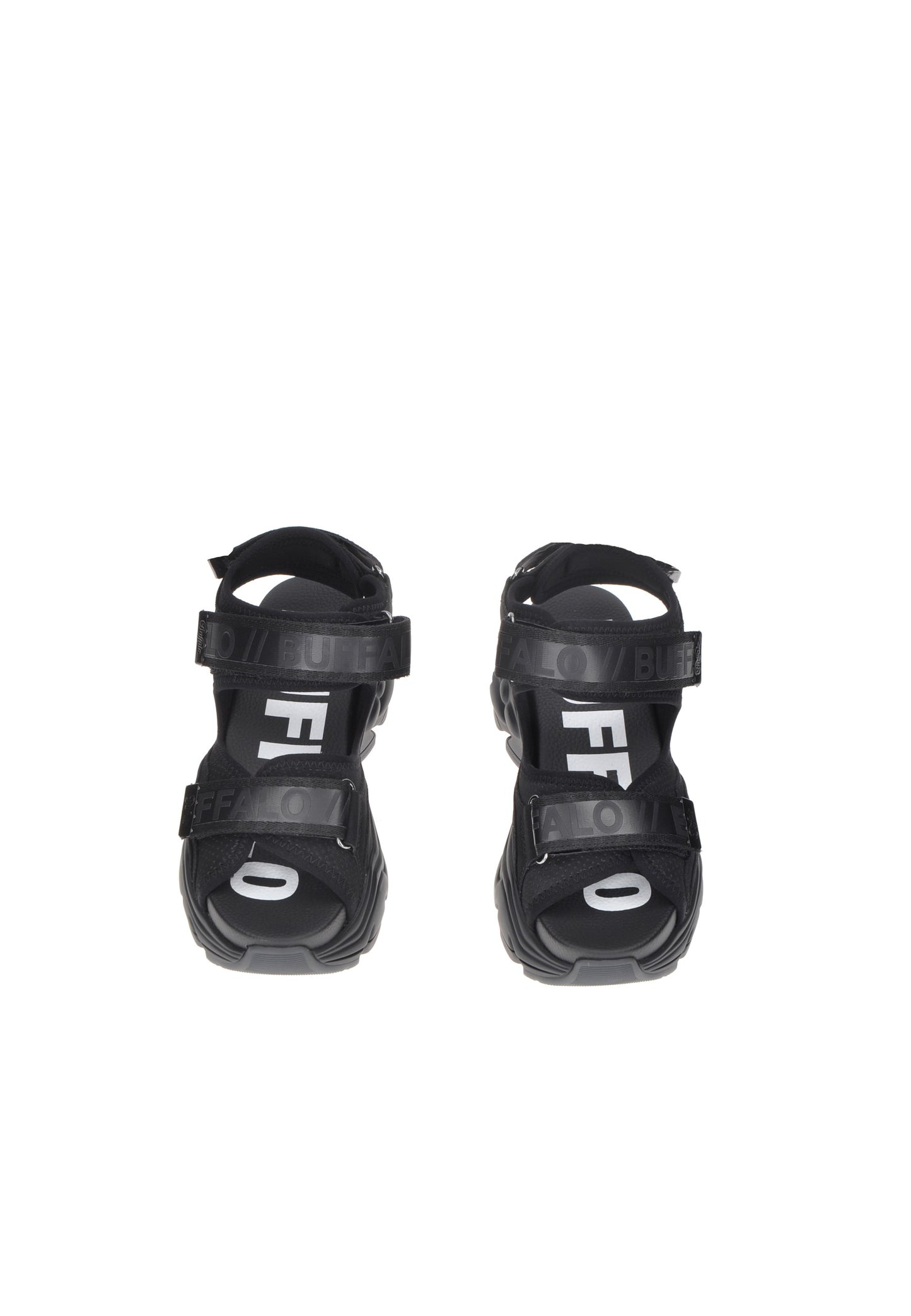 BN1602196 Sandalo BUFFALO in ecopelle vegana con velcro, comfort e stile, fondo in gomma 6cm.