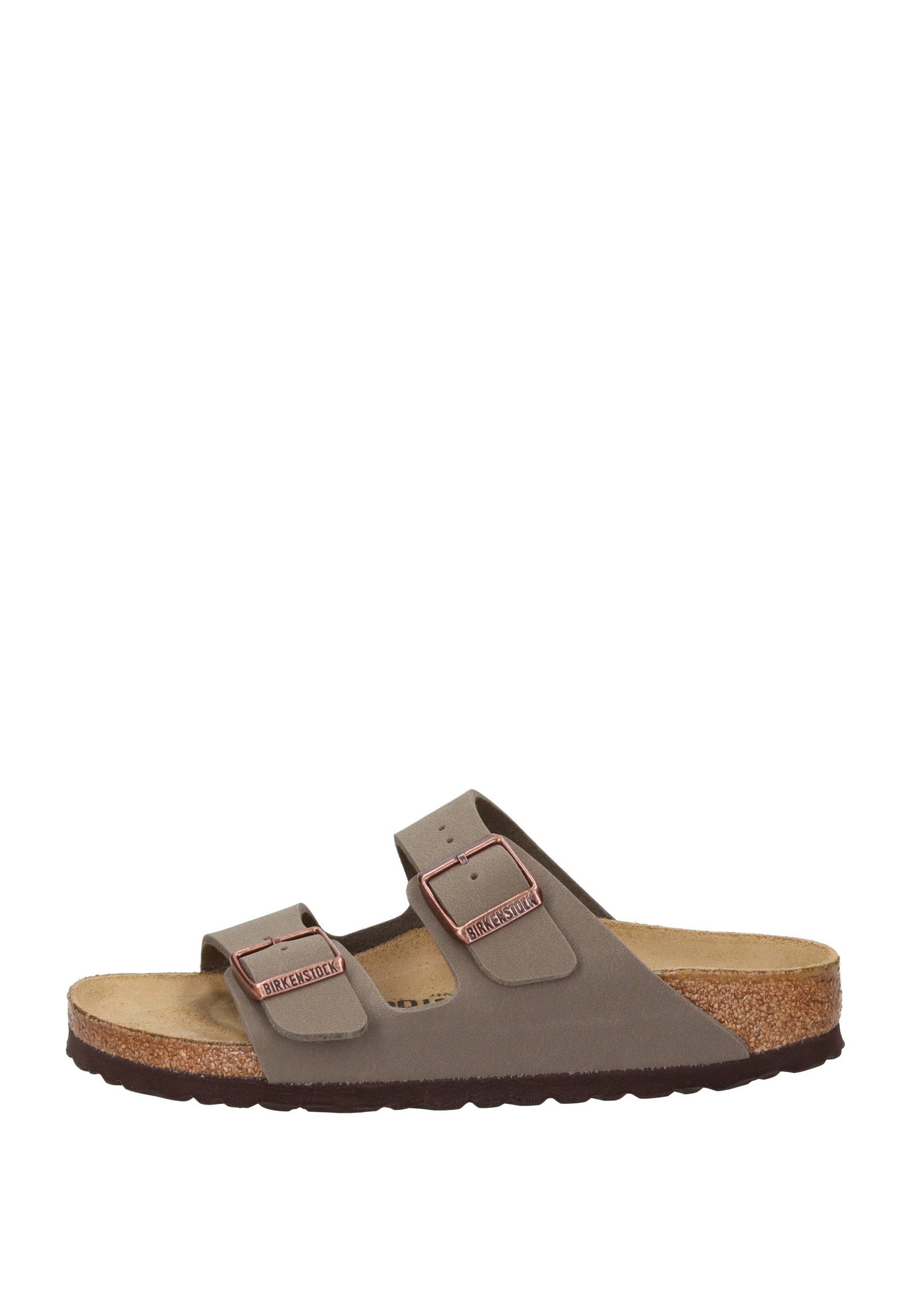 151213 Sandalo BIRKENSTOCK in sughero e lattice con cinturini regolabili e suola in gomma.