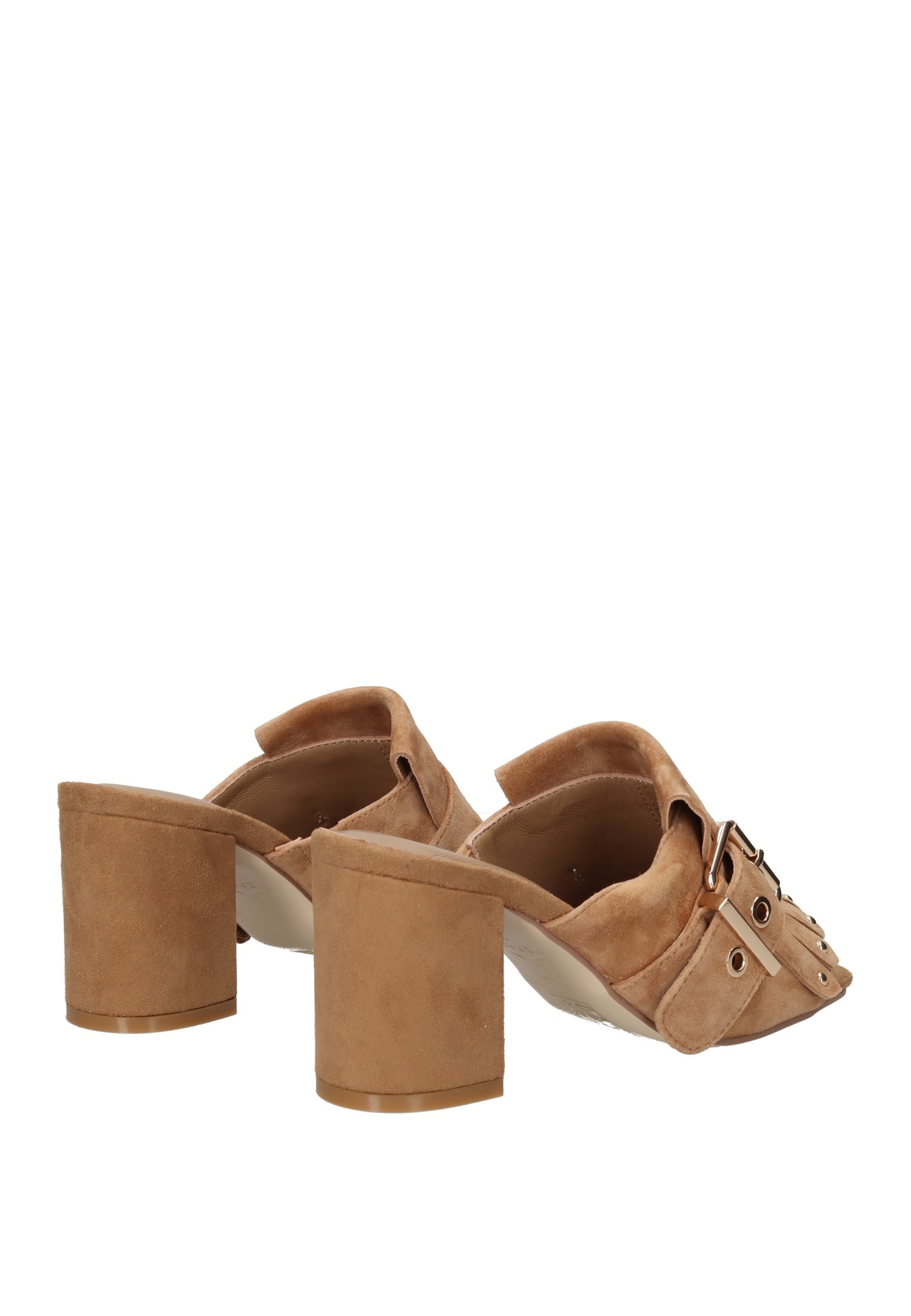S6FREESIA01/SUE Sandalo APEPAZZA - elegant suede sandals with fringe and adjustable buckle, featuring a comfortable 8 cm heel.