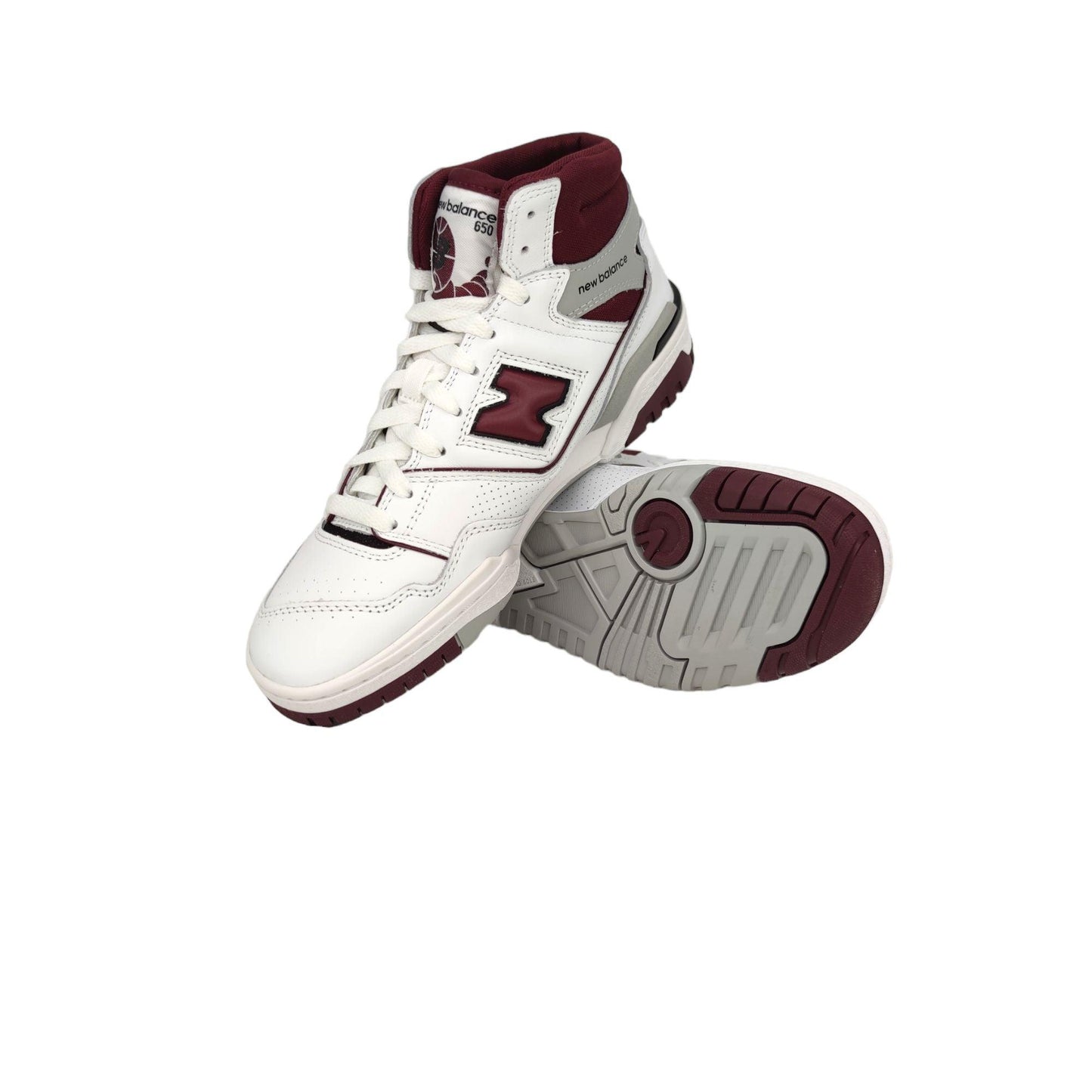 650 White/Bordeaux Shoes
