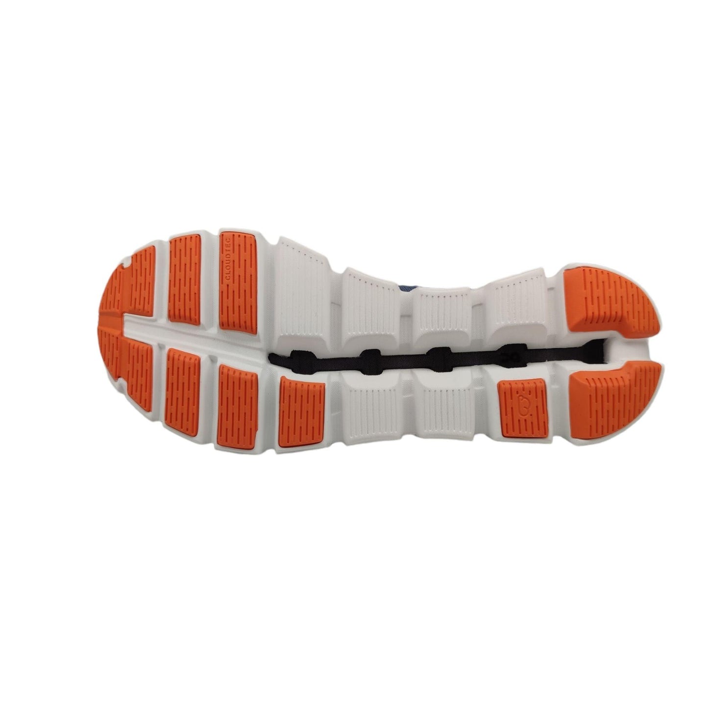 Scarpe Cloud 5 Push Uomo Dust/Ink - suola con dettagli arancioni e bianca per comfort e prestazioni.