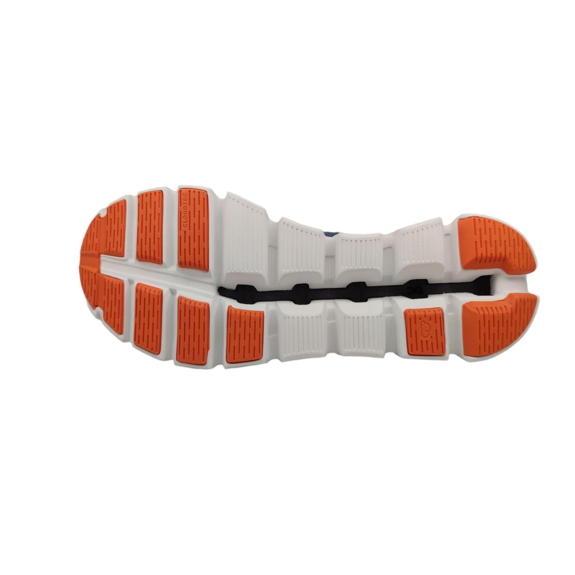 Scarpe Cloud 5 Push Uomo Dust/Ink - suola con dettagli arancioni e bianca per comfort e prestazioni.