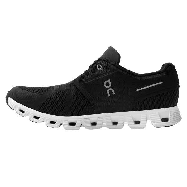 Scarpe Cloud 5 Uomo Black/White - scarpe da corsa in mesh traspirante e sostenibili, perfette per stile e prestazioni.