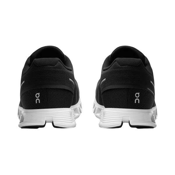 Scarpe Cloud 5 Uomo Black/White vista posteriore con design in mesh e dettagli di colore bianco.