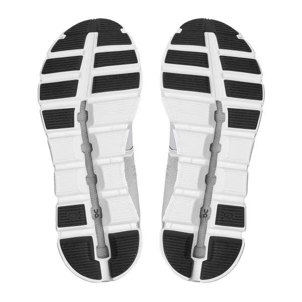 Scarpe Cloud 5 Waterproof Donna Glacier/White suola con design antiscivolo in nero e bianco per una corsa sicura.