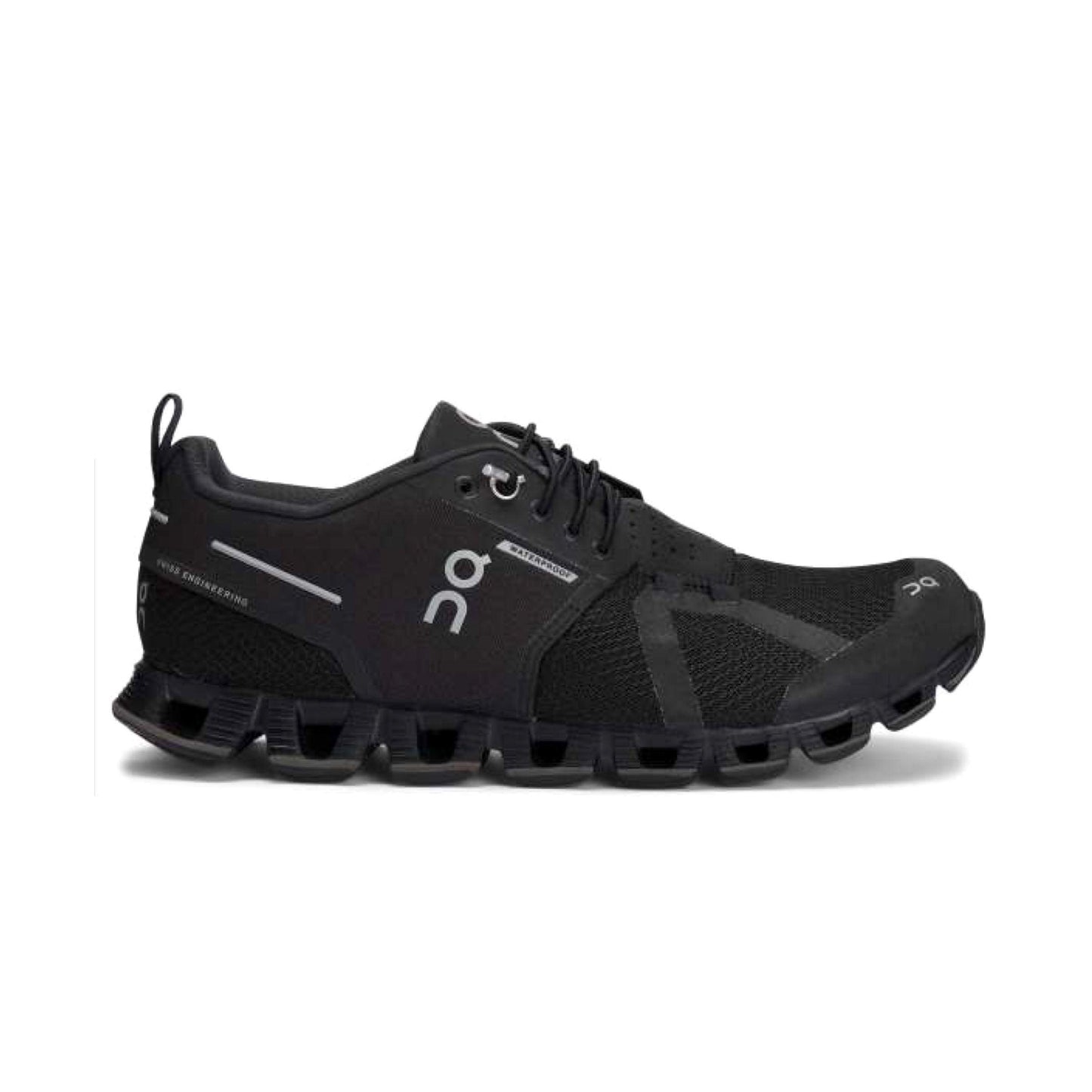 Scarpe Cloud Donna Nere On Running, scarpe nere con tomaia in mesh traspirante per comfort e prestazione.
