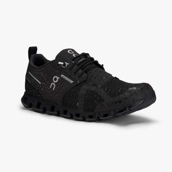 Scarpe Cloud Donna Nere, scarpe On Running nere con tomaia in mesh, comfort duraturo e stile elegante.