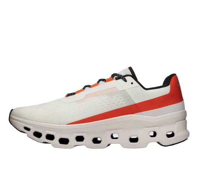 Cloudmonster Men's Shoes Undyed White/Flame
