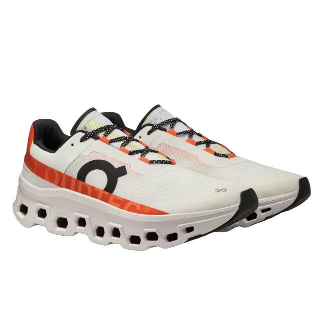 Cloudmonster Men's Shoes Undyed White/Flame