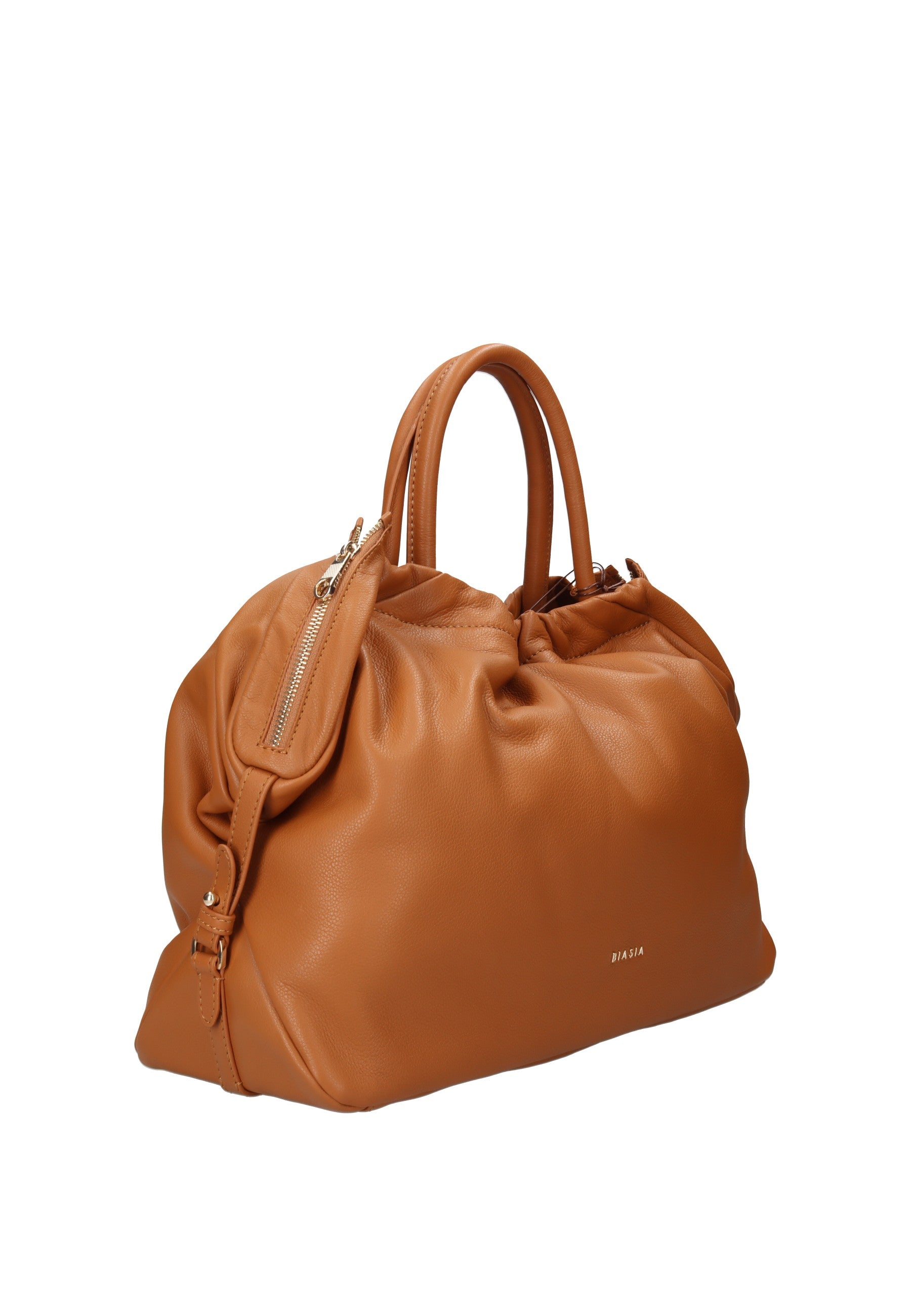 BIBP9E701 Borsa a mano FRANCESCO BIASIA in pelle nappa marrone, elegante e versatile per ogni occasione.