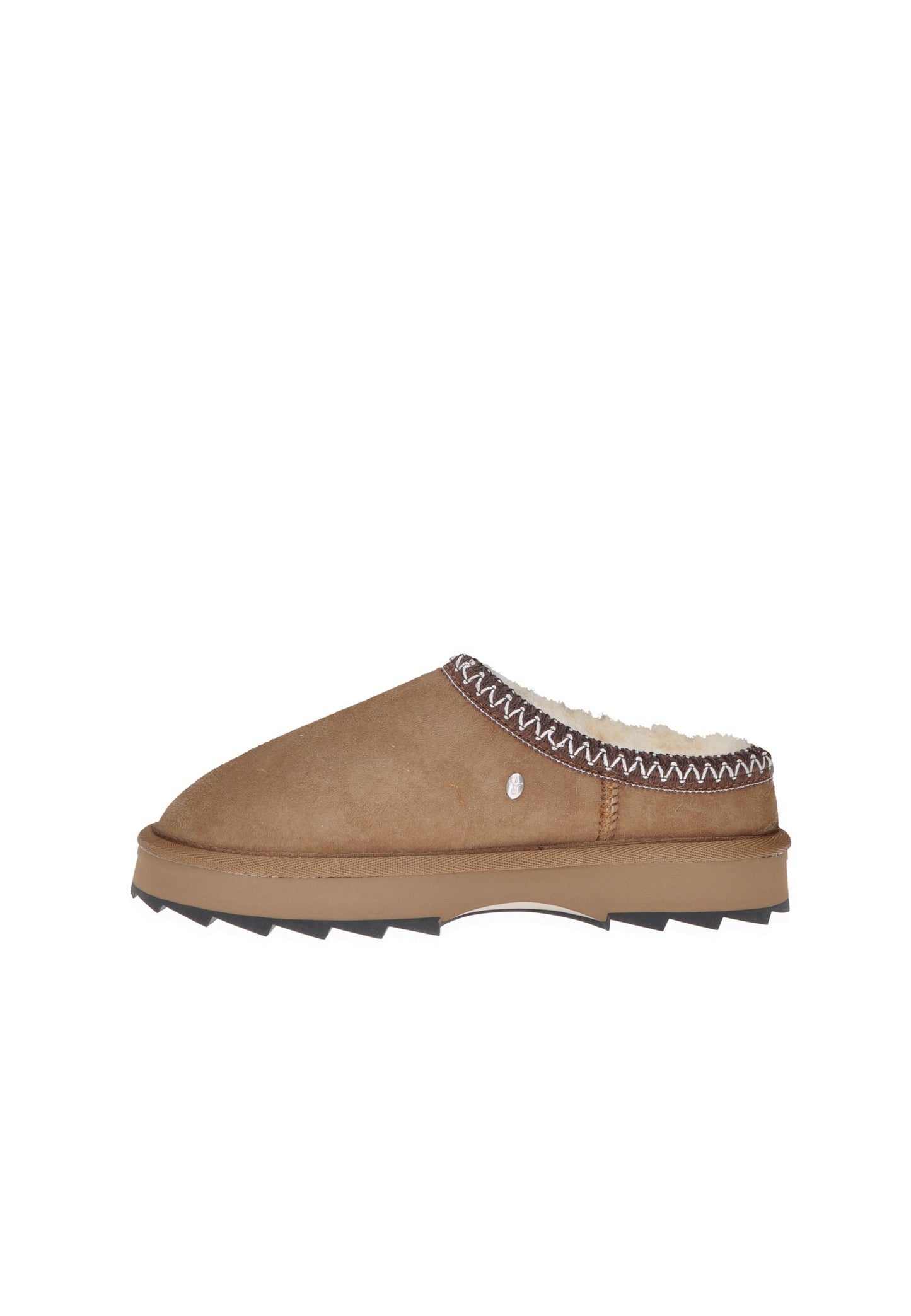 W13179 Sabot EMU AUSTRALIA in brown with soft wool lining and rubber sole for comfort and style