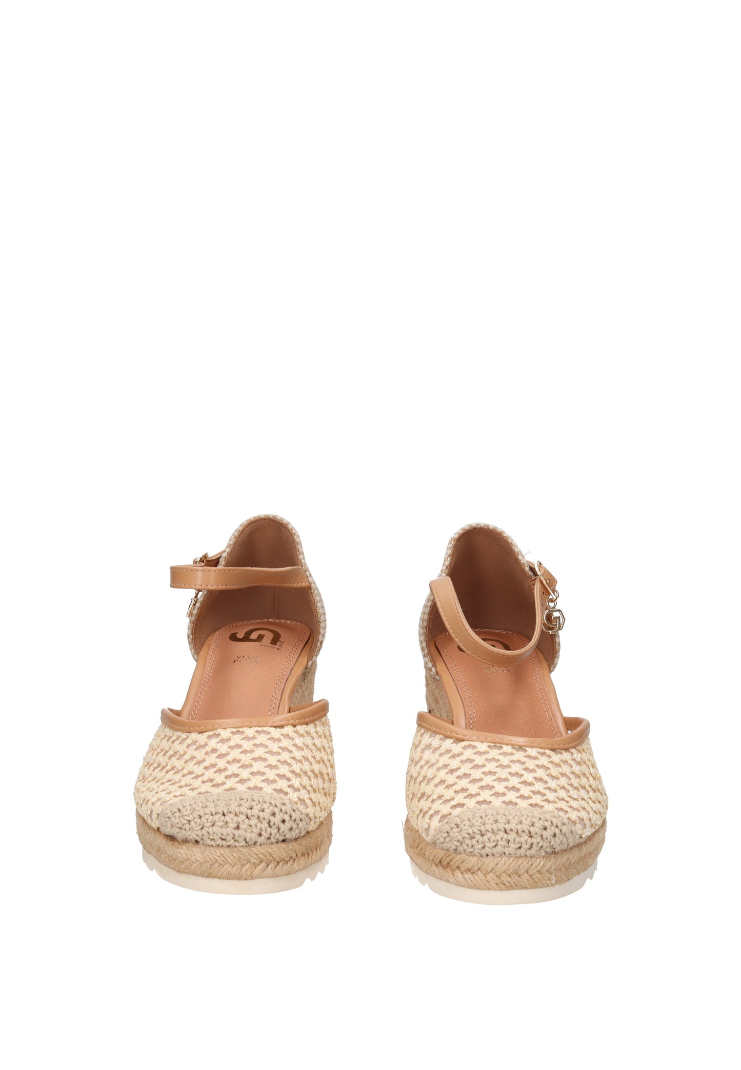 GH112 Espadrillas GOLD&GOLD view from the back showcasing stylish summer shoes with ankle strap.