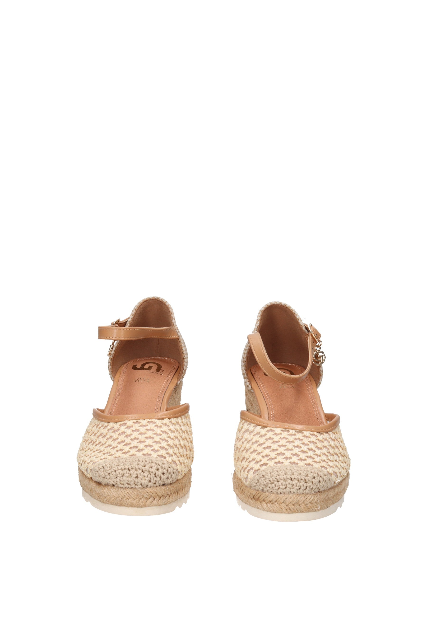 GH112 Espadrillas GOLD&GOLD view from the back showcasing stylish summer shoes with ankle strap.