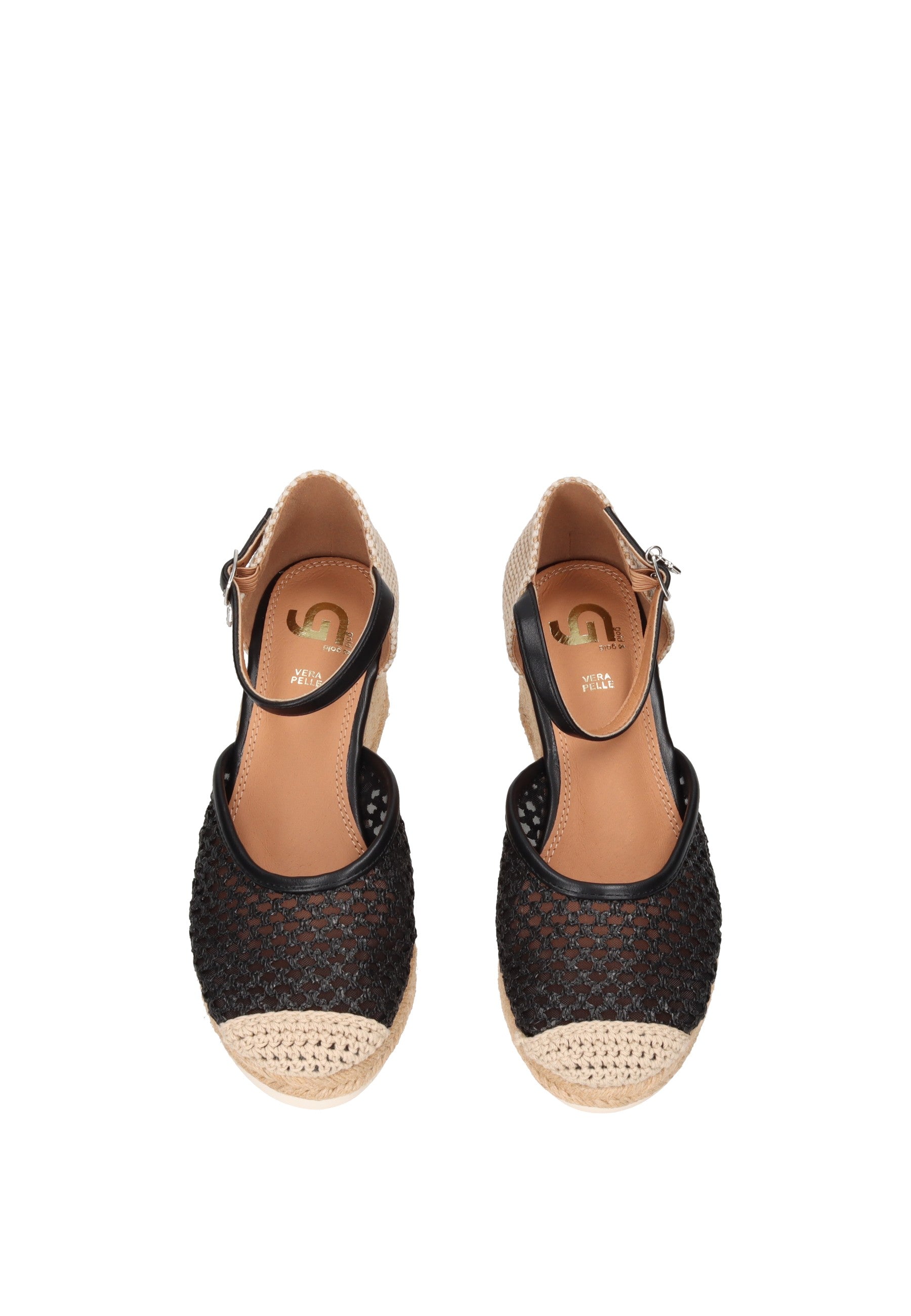 GH112 Espadrillas GOLD&GOLD summer footwear with ankle strap and comfortable cushioned insoles.