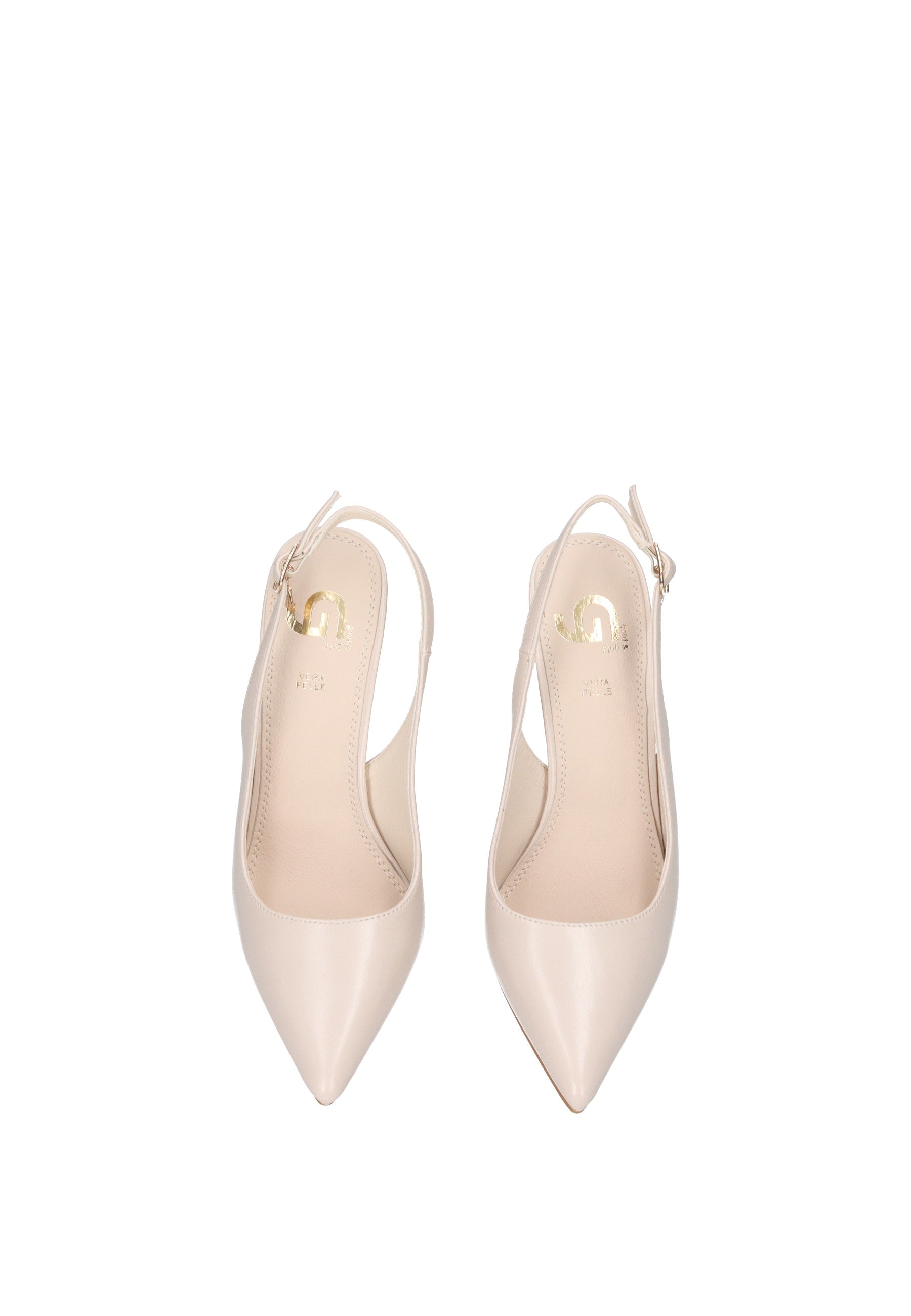 GP907 Decollete aperto dietro GOLD&GOLD elegant shoes in eco-leather with 11 cm heel