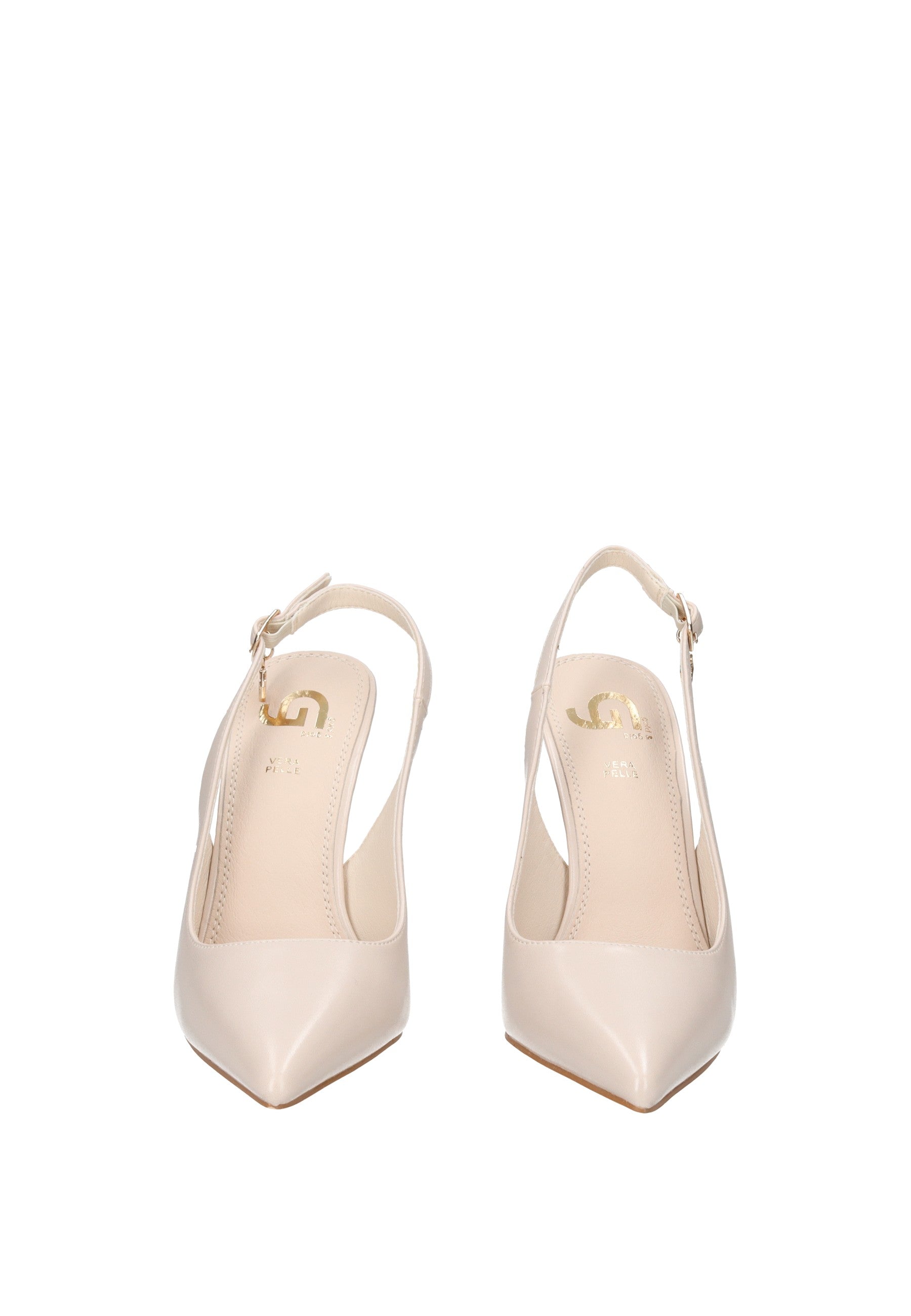 GP907 Decollete aperto dietro GOLD&GOLD, eleganti décolleté in ecopelle con tacco alto.