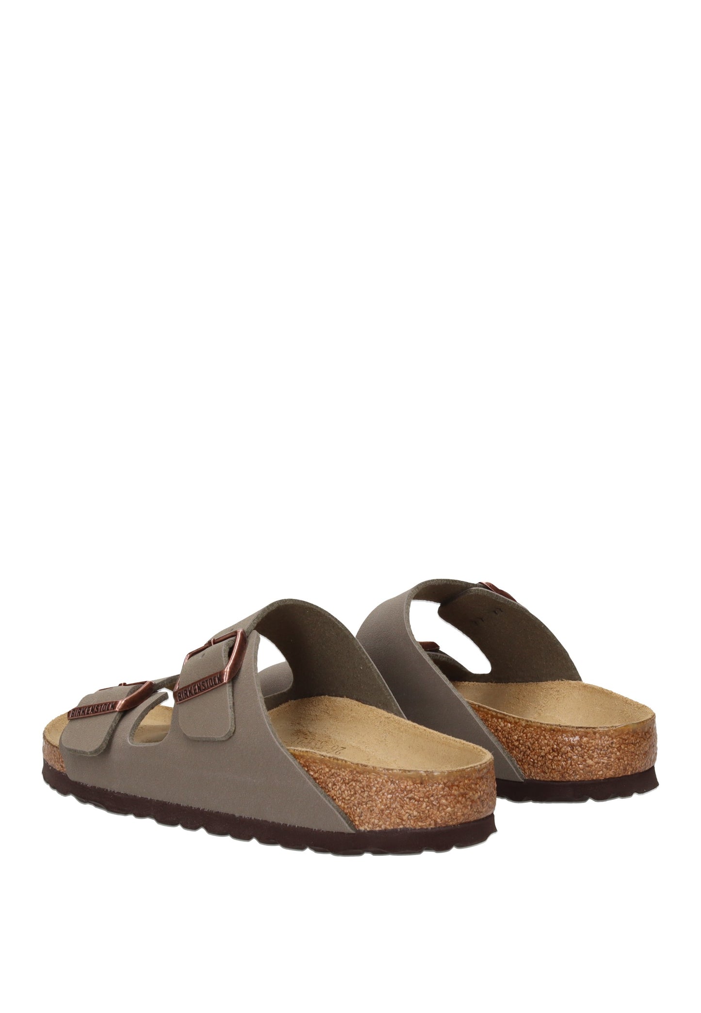 151213 Sandalo BIRKENSTOCK in sughero e lattice, modello Arizona BS con due cinturini e fibbie regolabili.